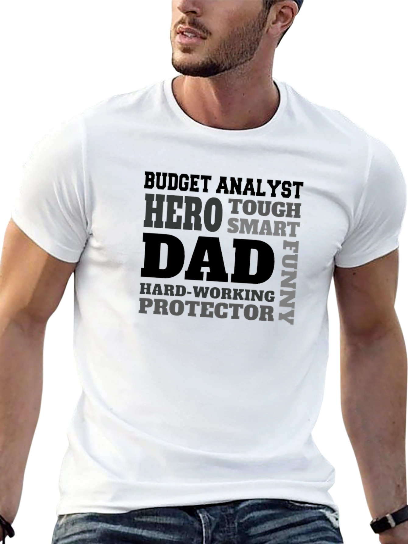 Budget Analyst Dad T-Shirt - Hero Protector Funny