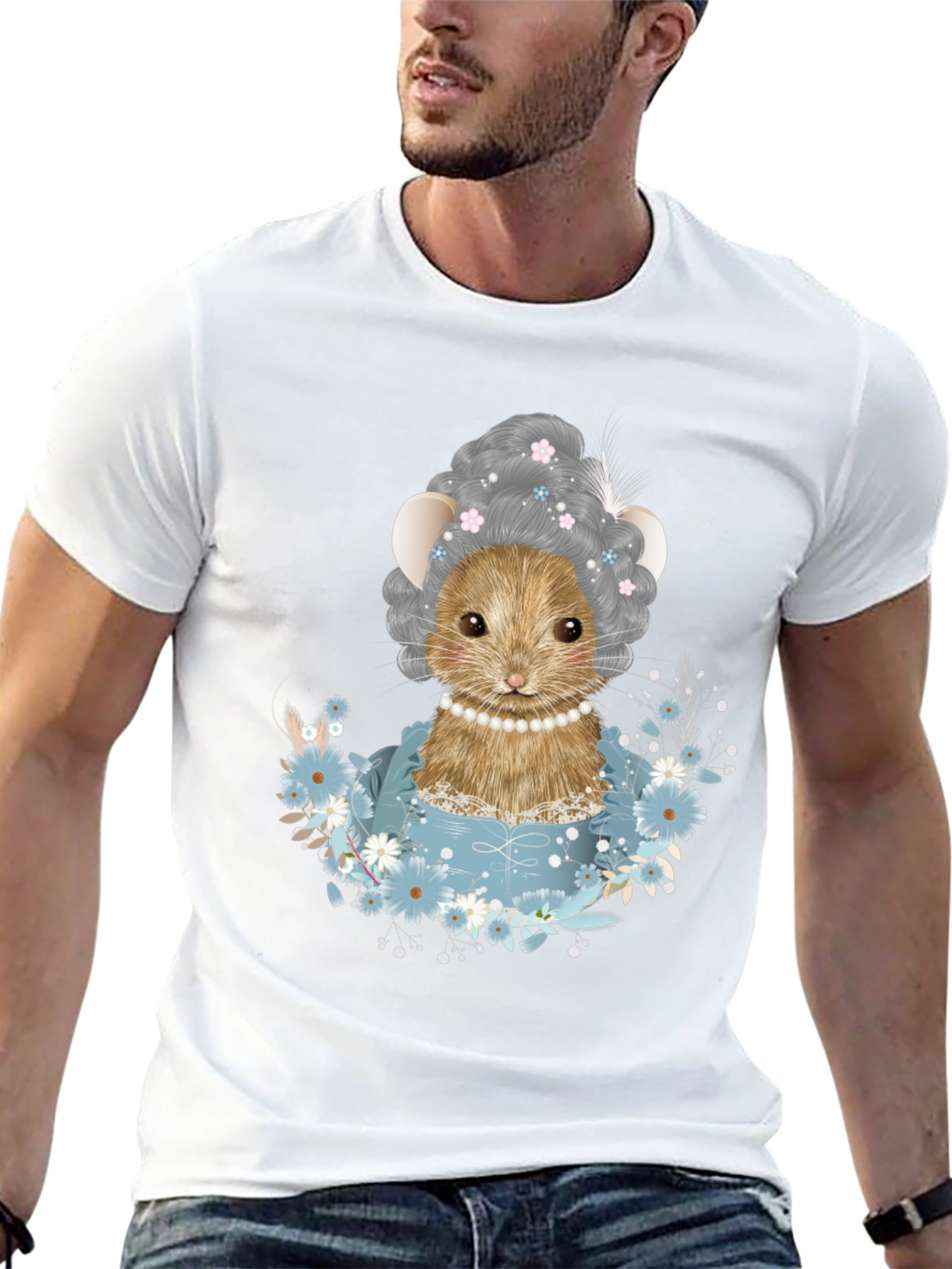 Cute Mouse in Teacup Graphic Tee
