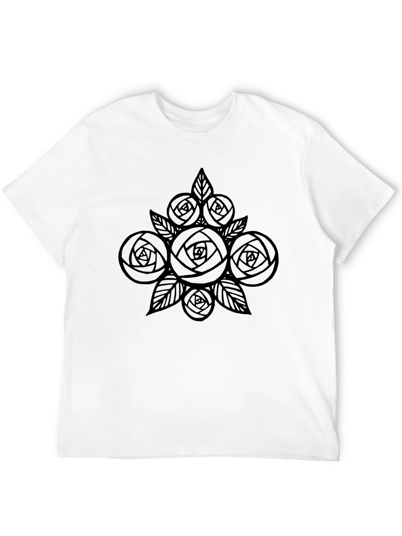 Rose Graphic Black T-Shirt