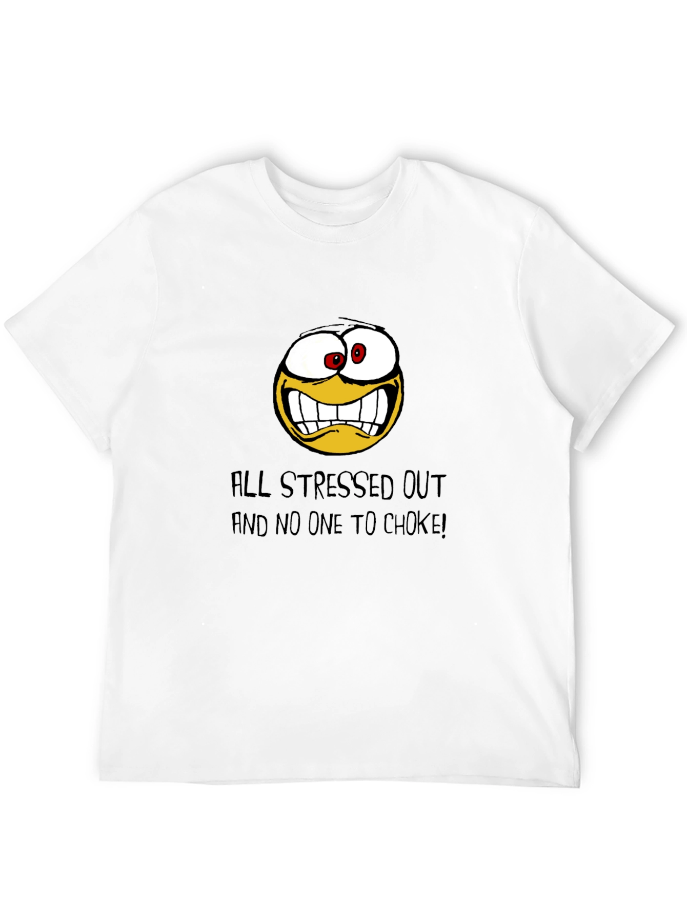 Stressed Out Graphic Tee - Black Cotton T-Shirt