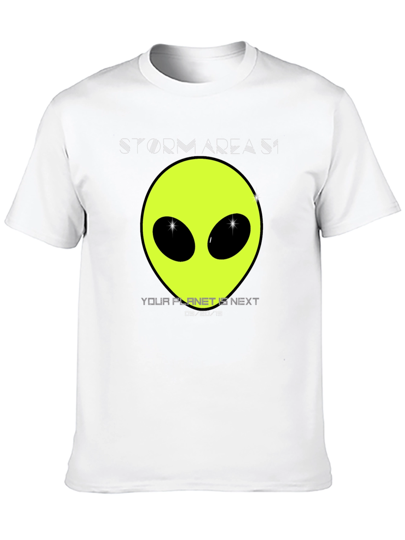 Storm Area 51 Alien Head Graphic T-Shirt
