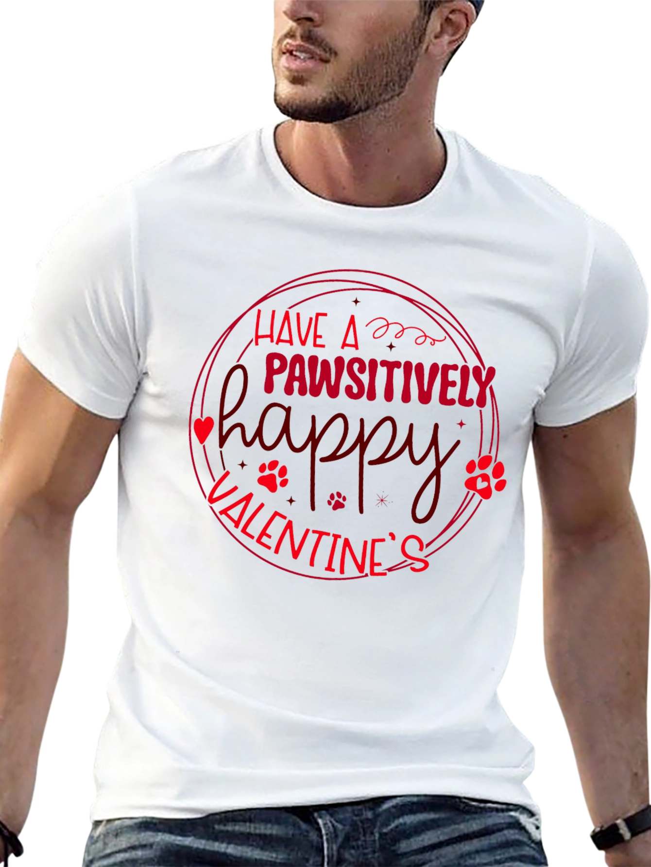 Paw-sitively Happy Valentines Day T-Shirt