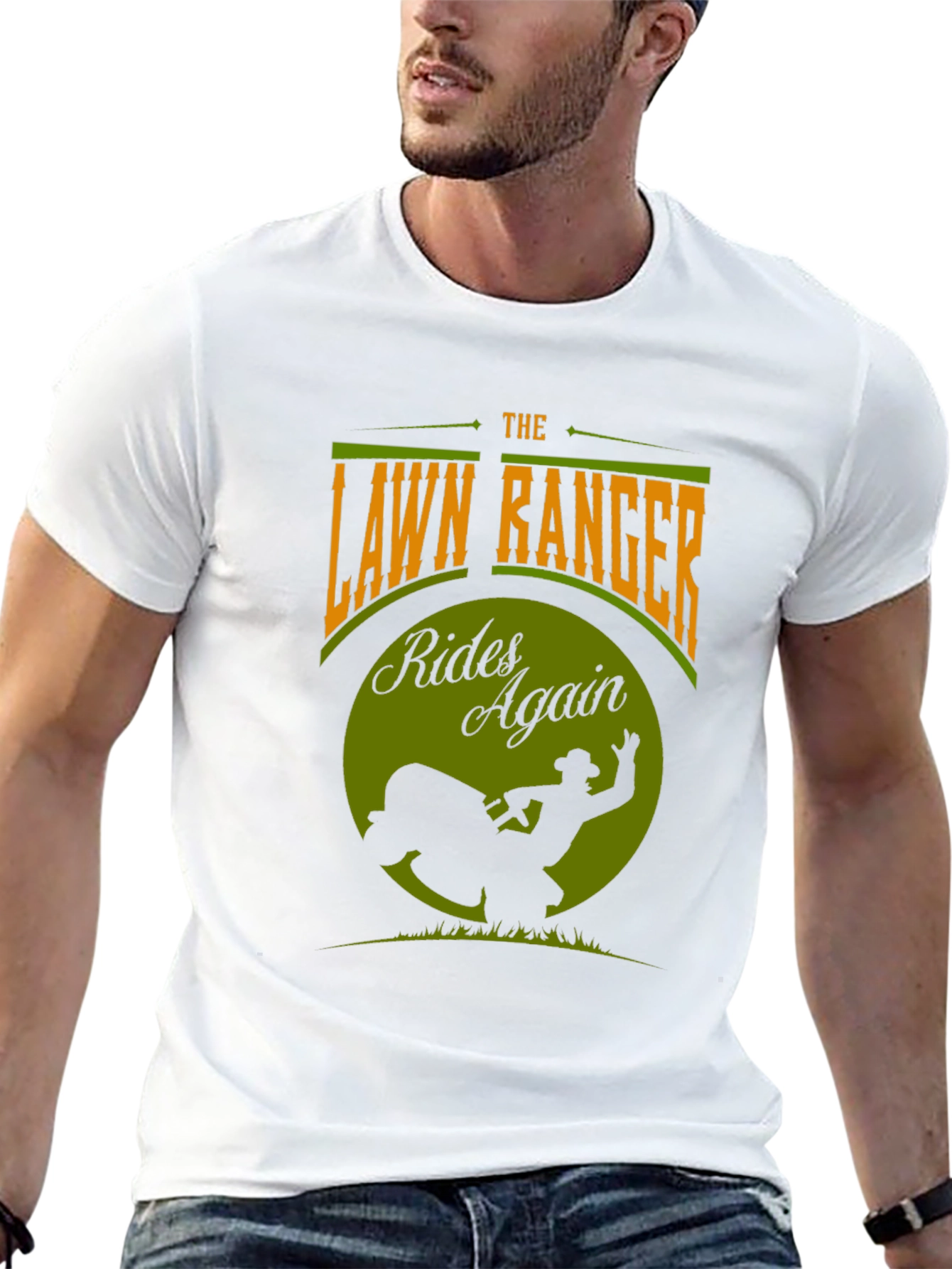 The Lawn Ranger T-Shirt - Rides Again Design