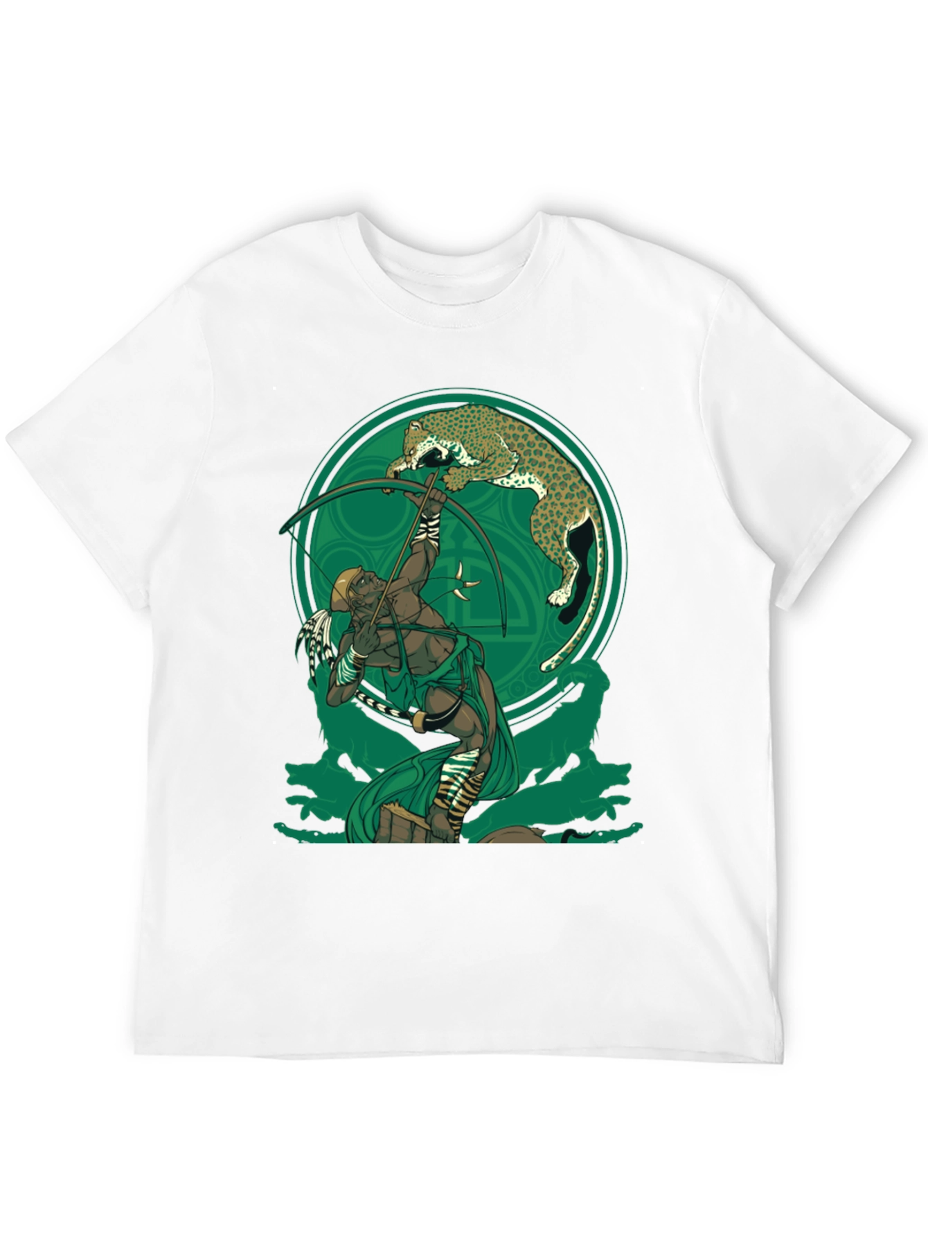 Archer & Leopard Graphic Tee - Black