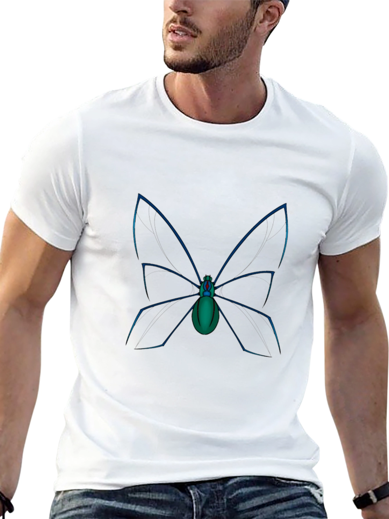 Butterfly Spider Graphic Tee - Soft Cotton Comfort