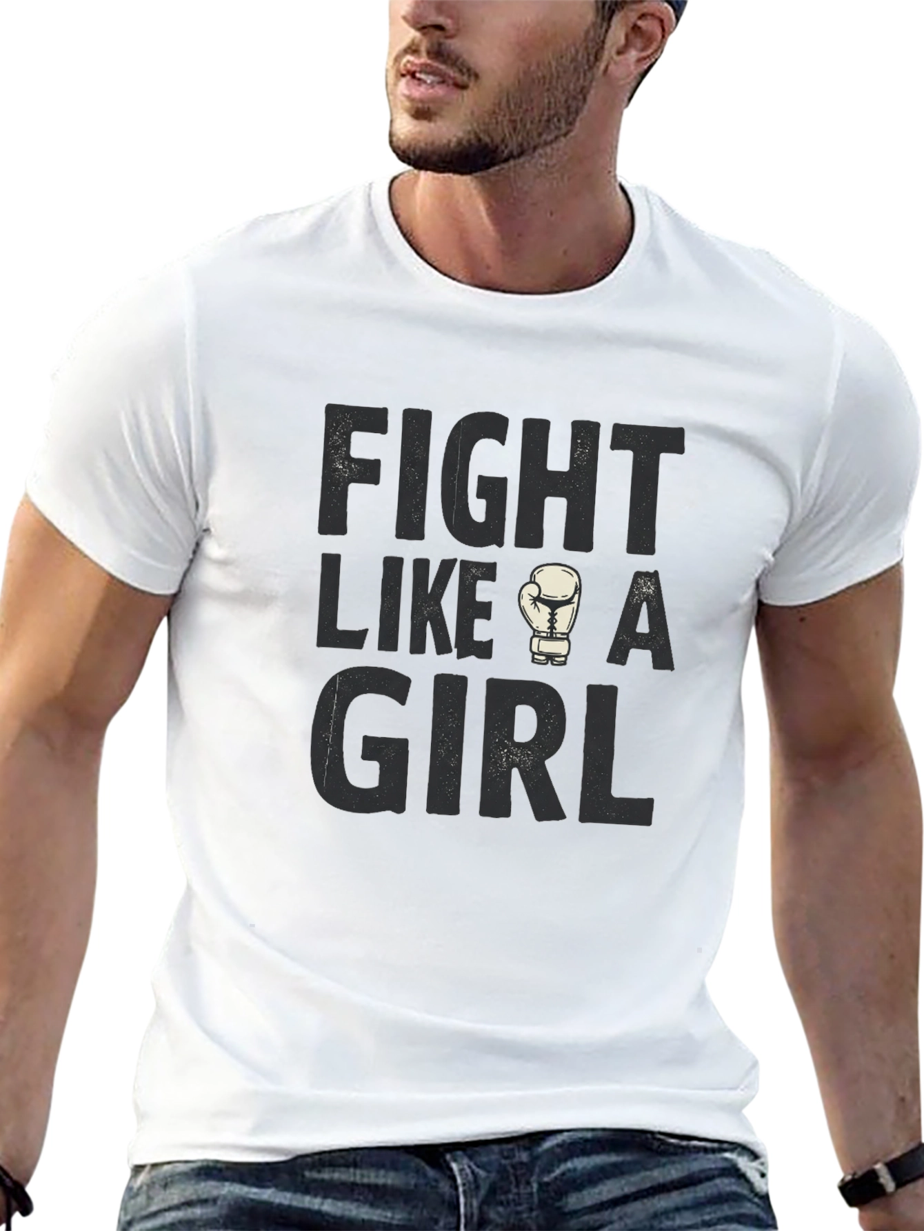 Fight Like a Girl Boxing Glove Graphic Tee