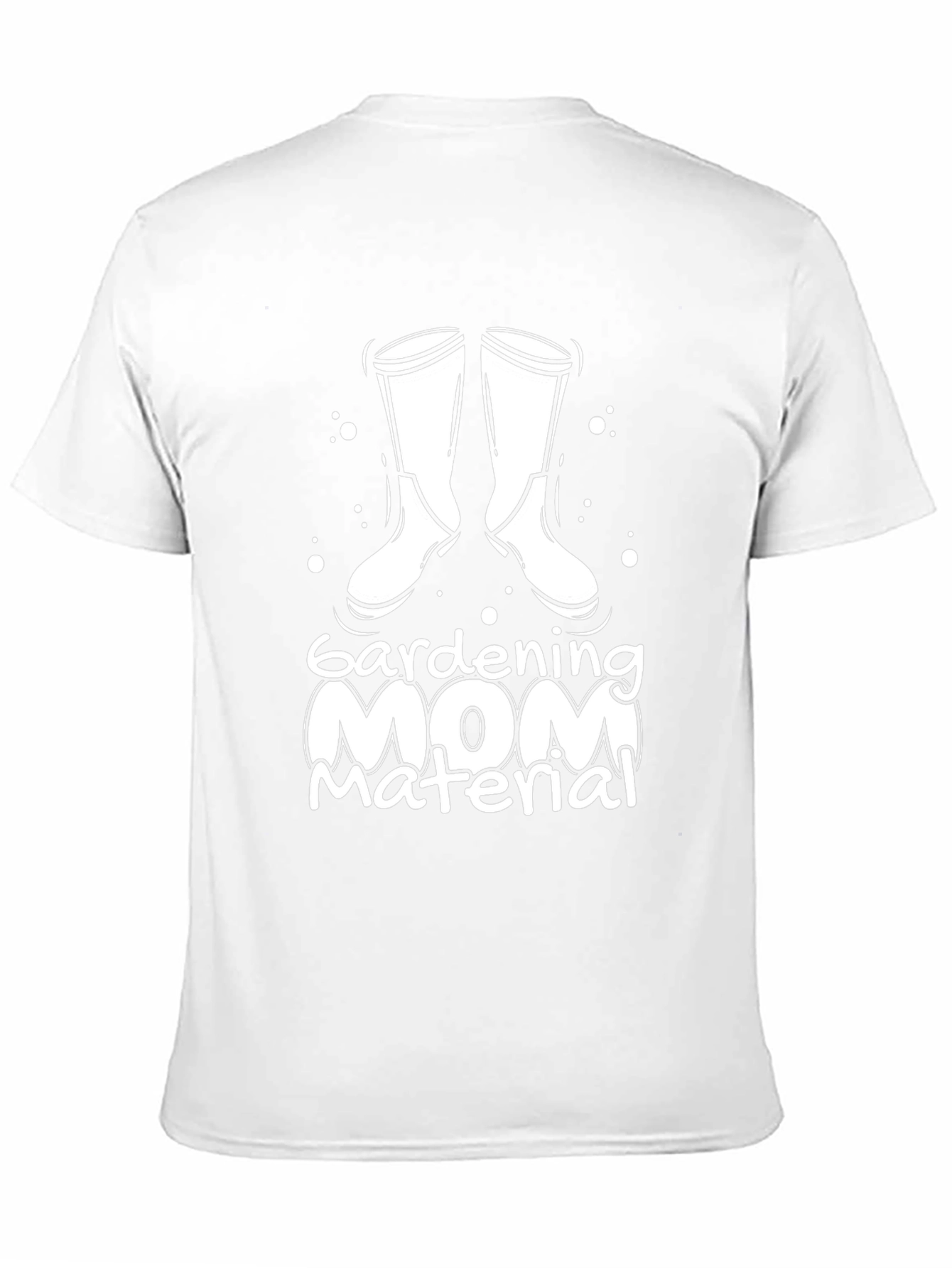 Gardening Mom Material Black Graphic T-Shirt