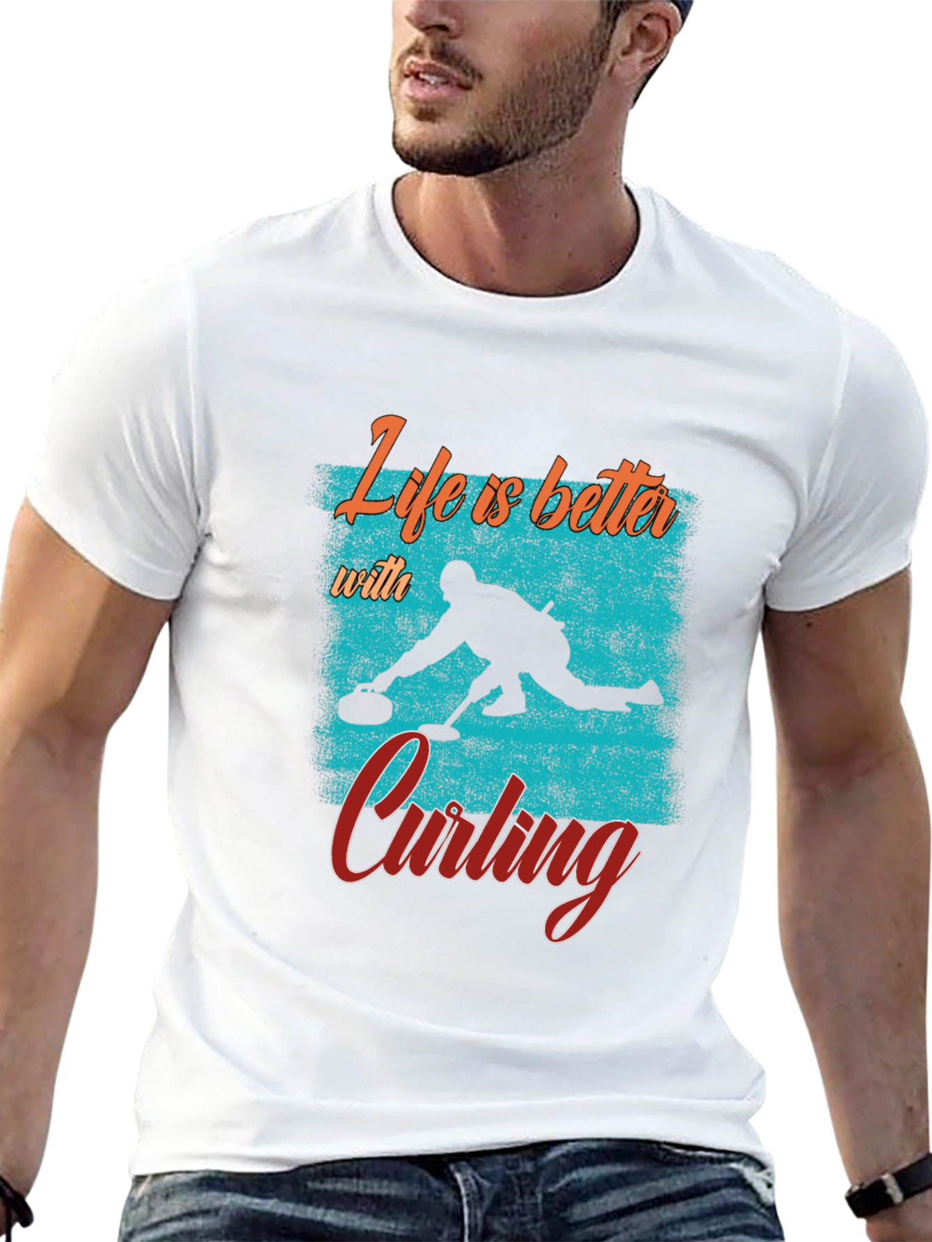Life is Better with Curling T-Shirt