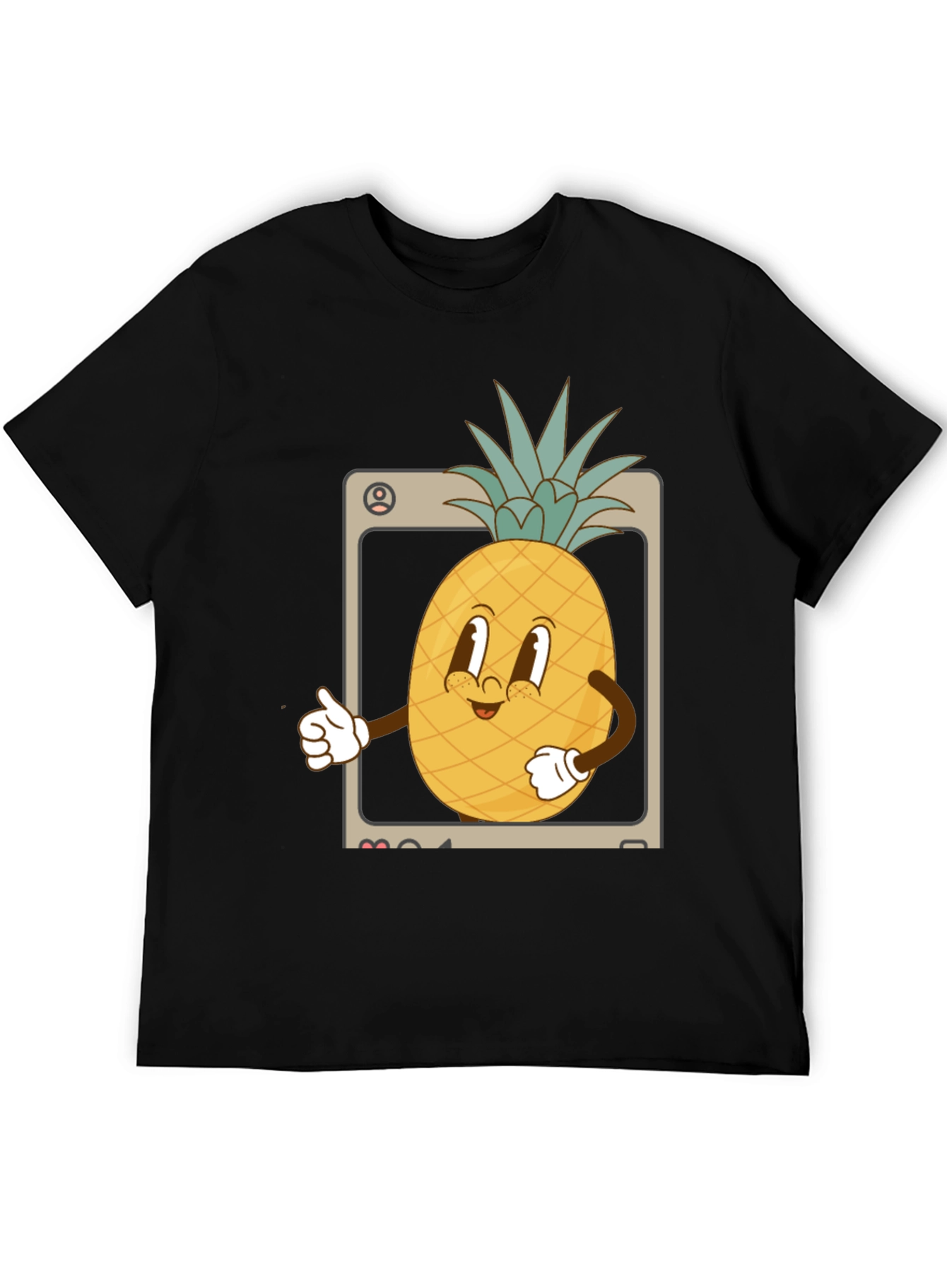 Pineapple Cartoon Graphic T-Shirt