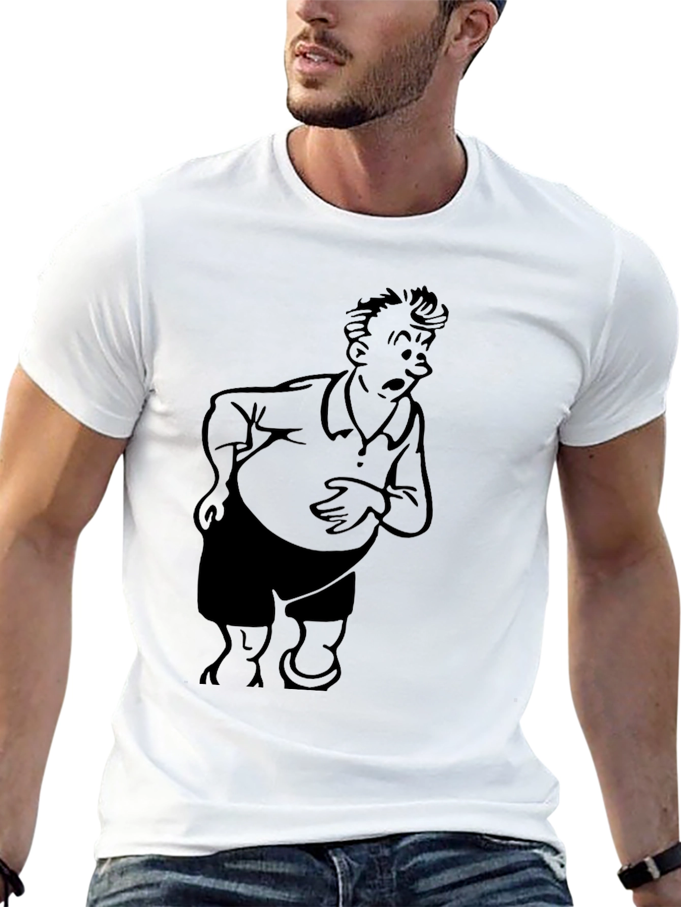 Cartoon Graphic Black T-Shirt