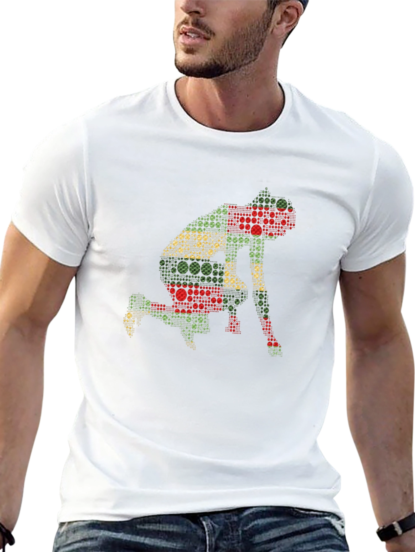 Geometric Runner Black T-Shirt
