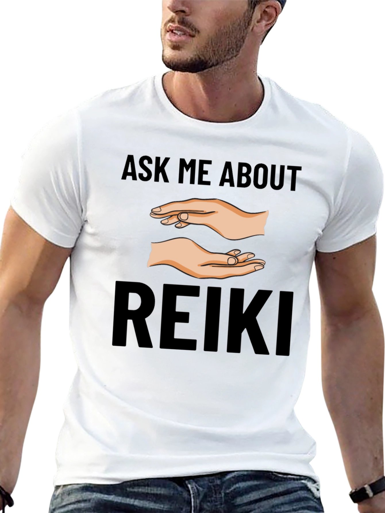 Ask Me About Reiki T-Shirt - Black