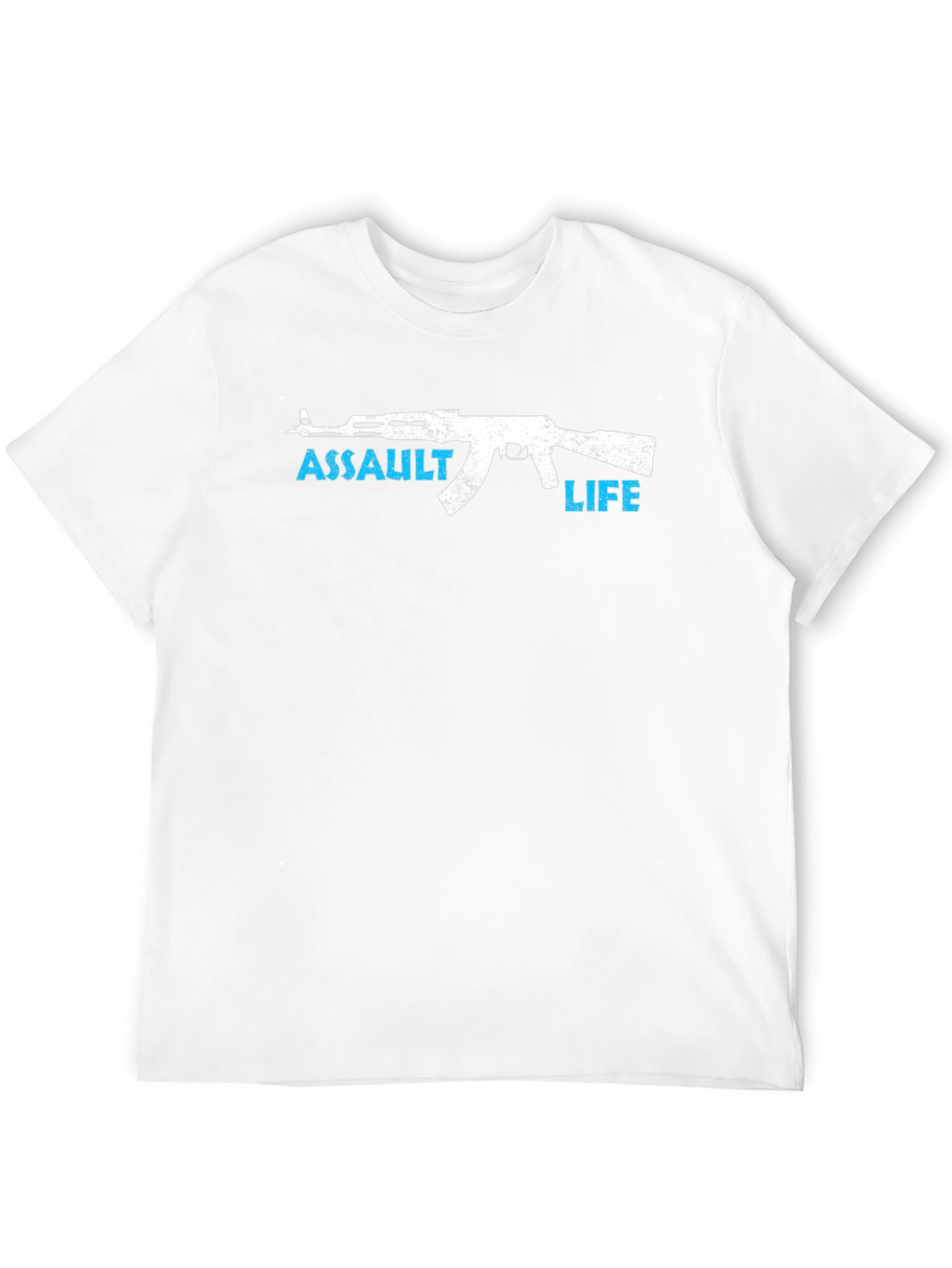 Assault Life Graphic Tee - Gun Design Black T-Shirt