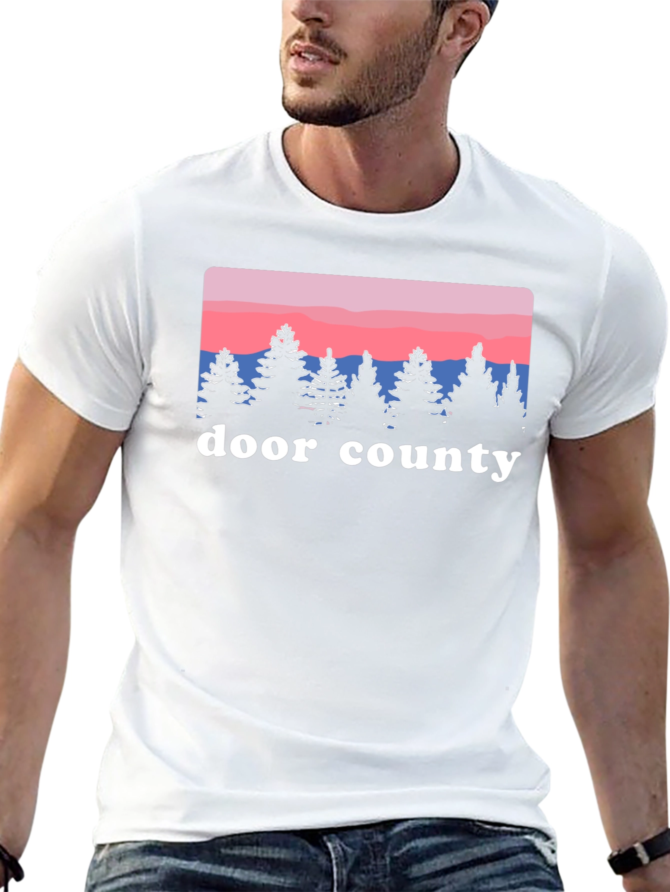 Door County Trees Graphic Tee - Black