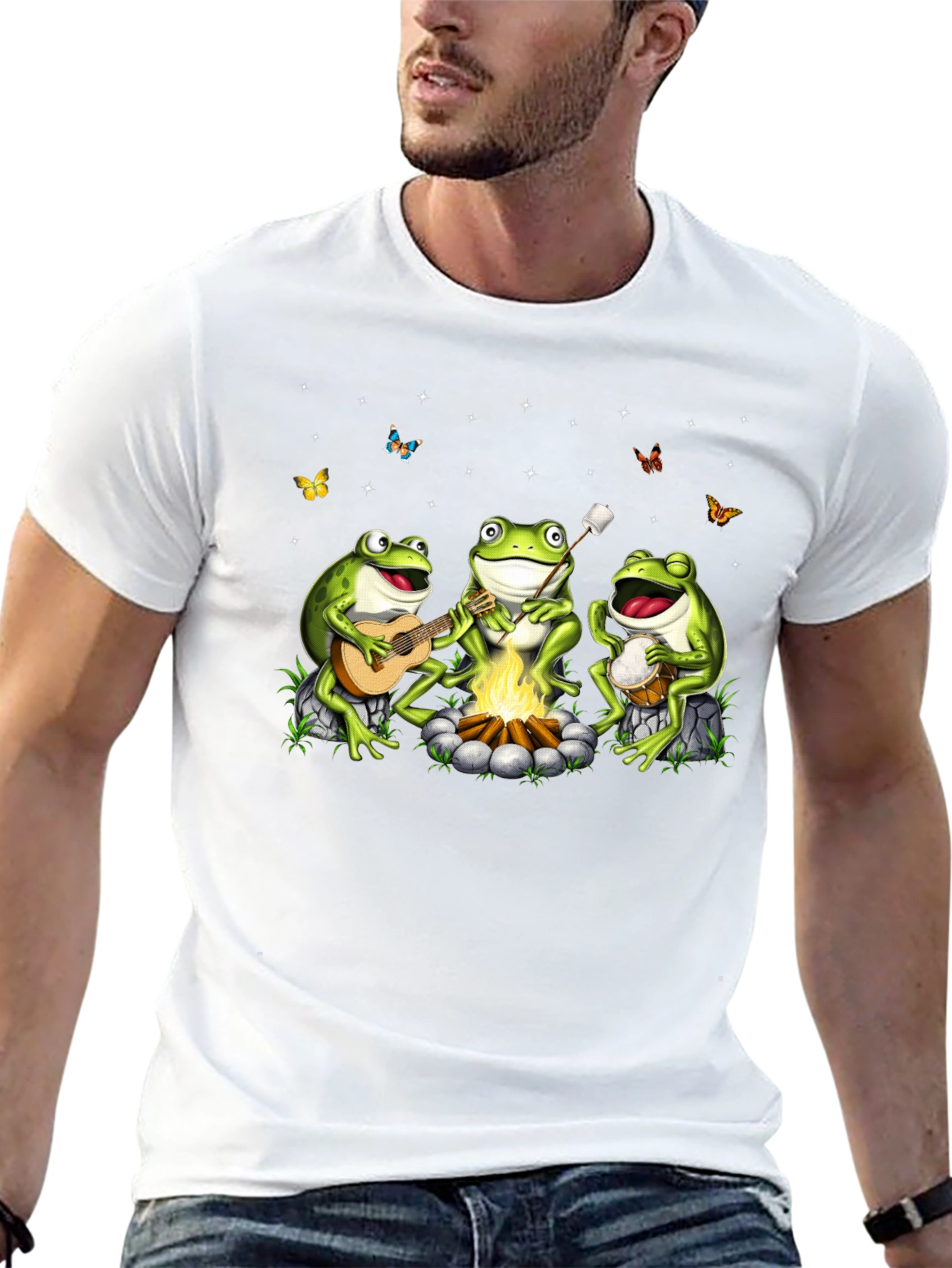 Campfire Frogs Graphic Tee