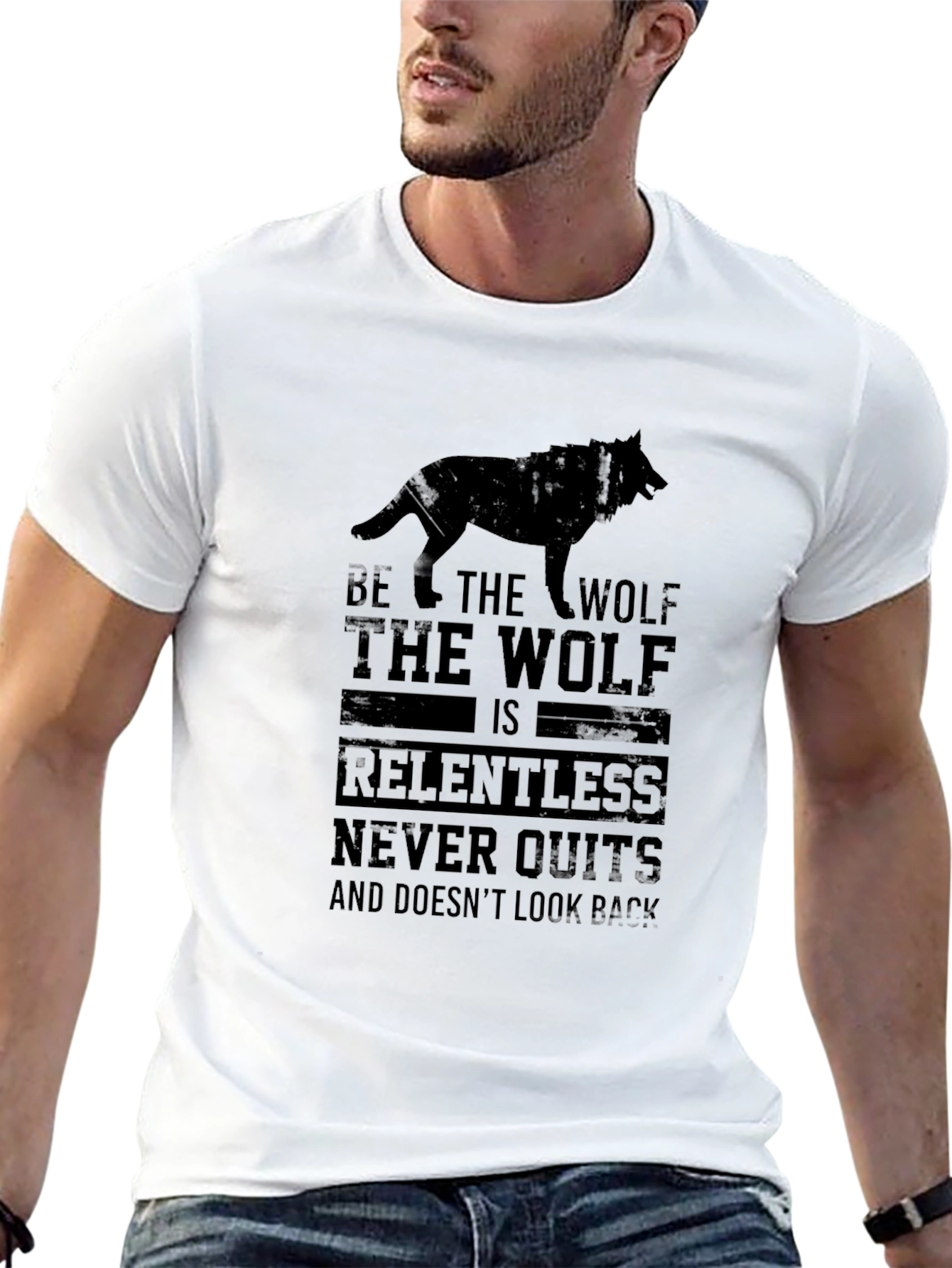 Be The Wolf Graphic Tee - Black