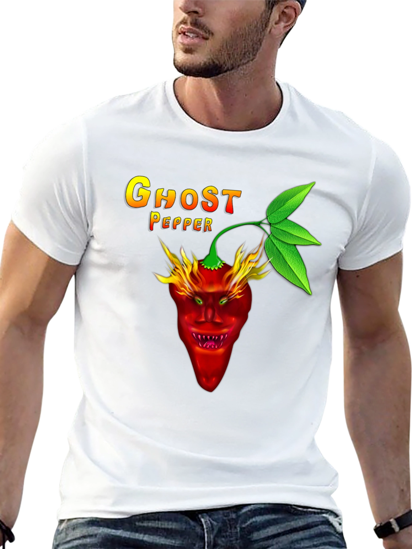 Fiery Ghost Pepper Graphic Tee