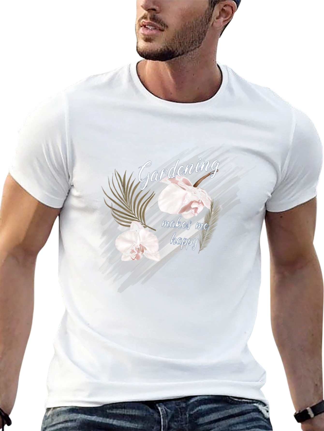 Gardening Makes Me Happy Graphic T-Shirt
