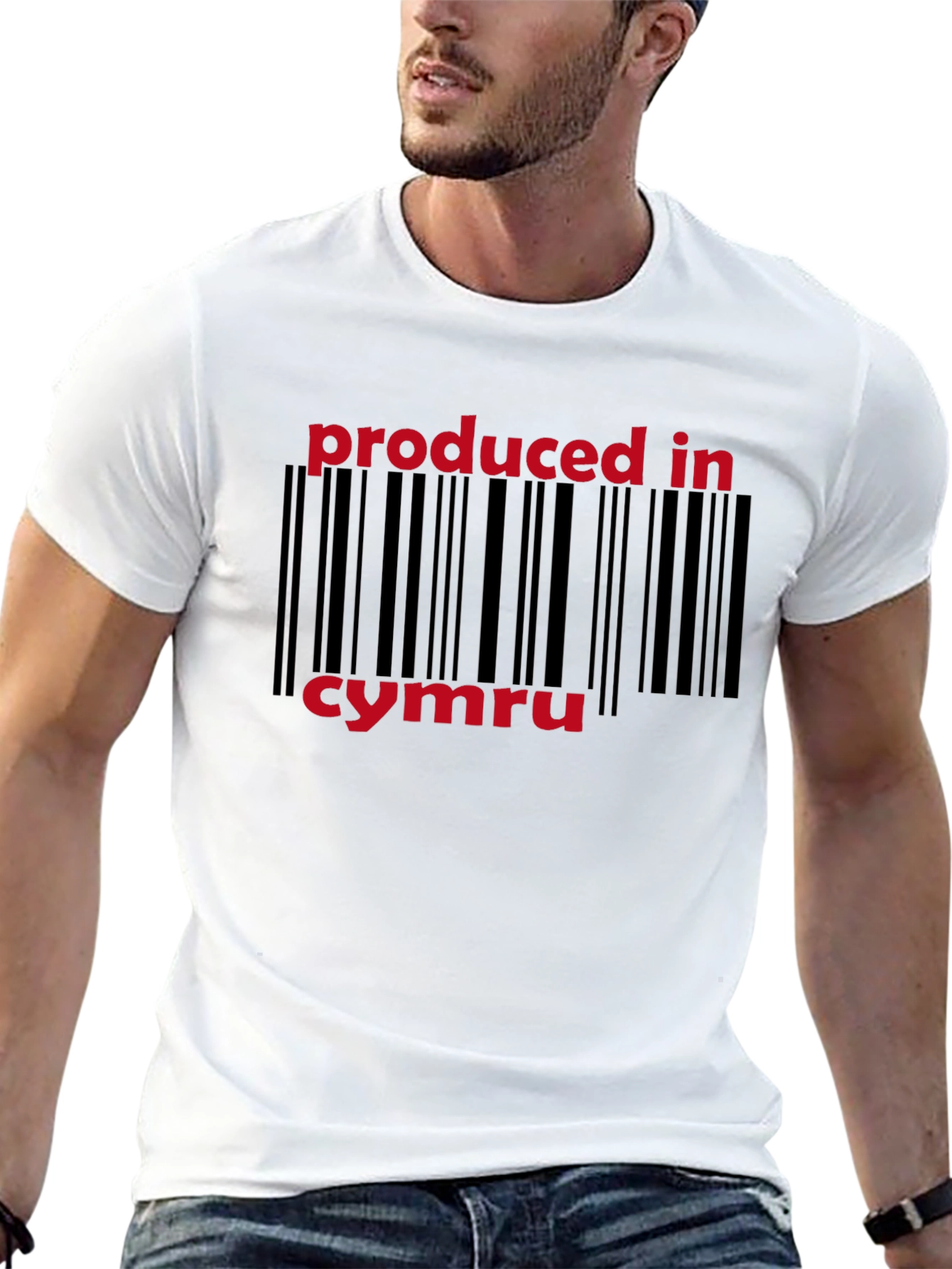Produced in Cymru Black T-Shirt Welsh Pride
