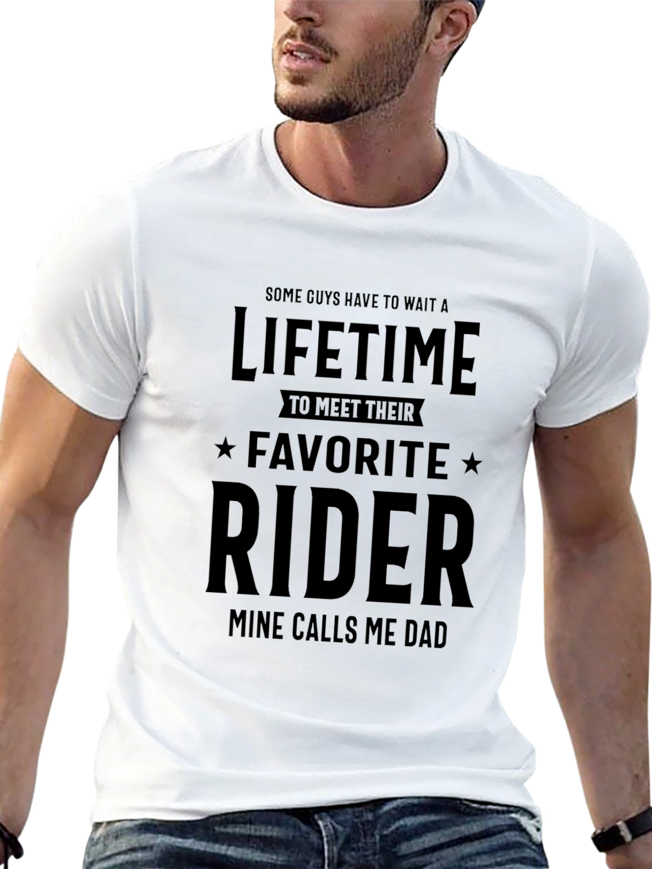 Favorite Rider Dad T-Shirt - Black Cotton Tee