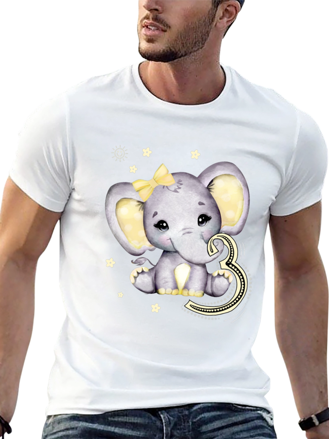 Cute Elephant 3rd Birthday T-Shirt