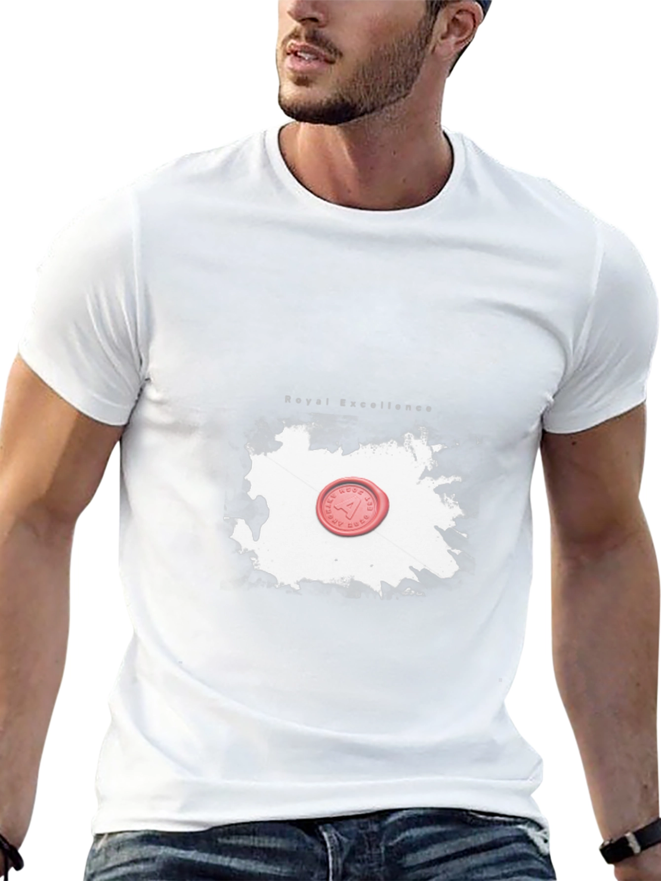 Royal Excellence Graphic Tee - Stylish Black T-Shirt