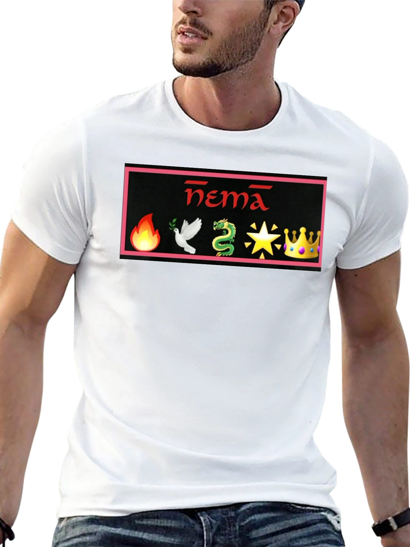 Black Graphic T-Shirt: Hema Design