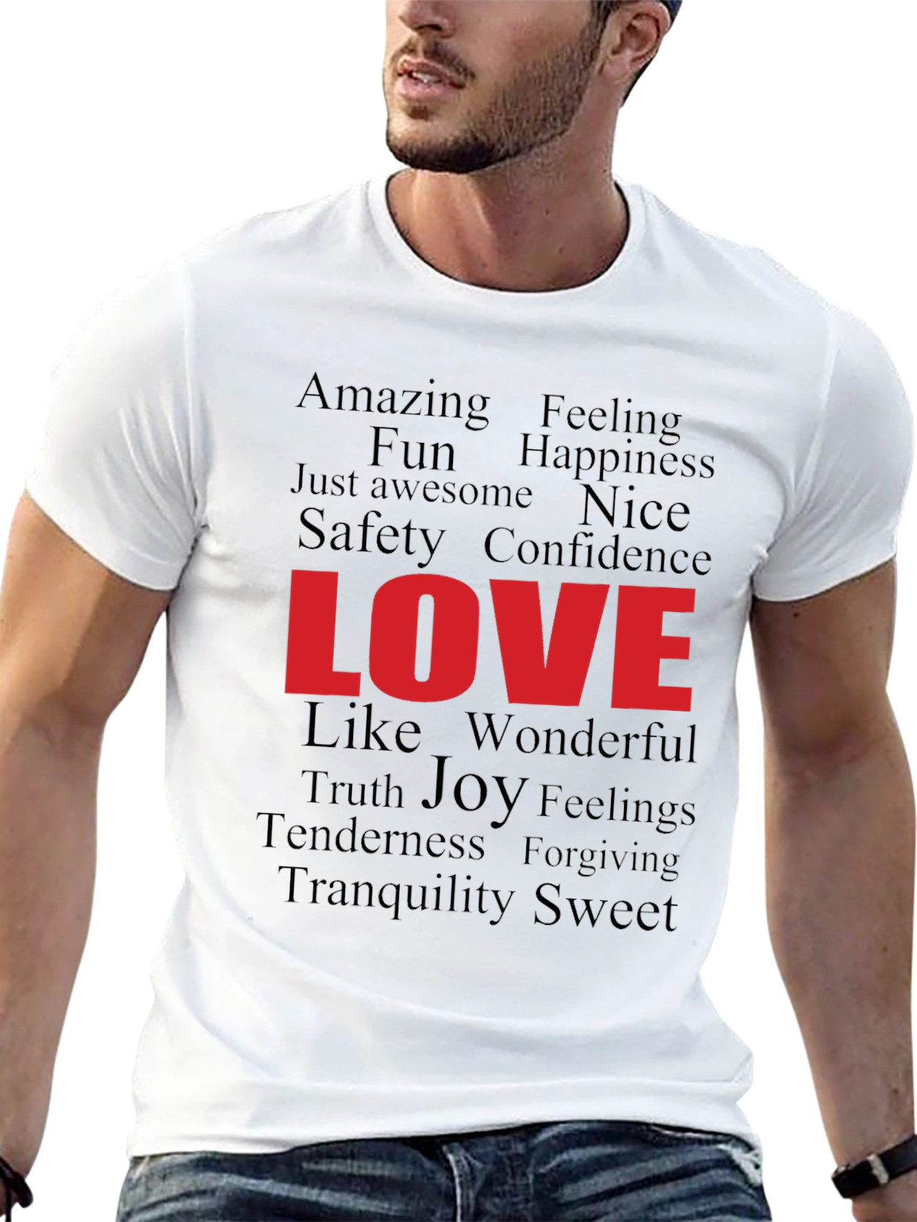 Love Word Art Graphic T-Shirt