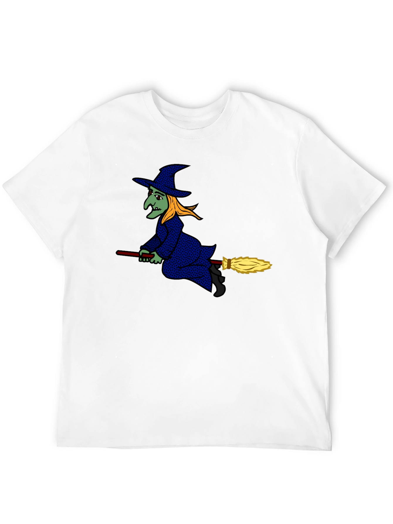 Witch on Broomstick Graphic Tee - Halloween Apparel