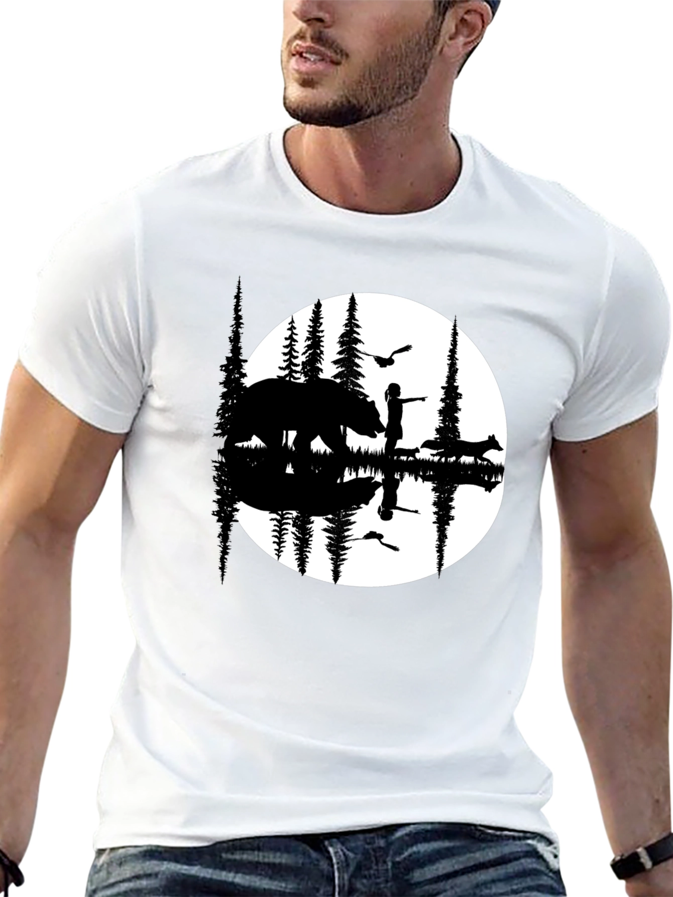 Nature Silhouette Graphic T-Shirt