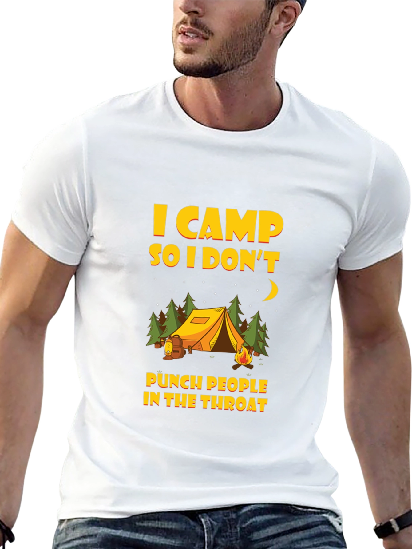 I Camp So I Dont Punch People T-Shirt