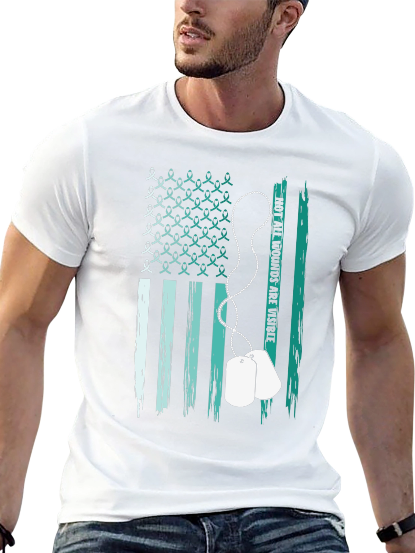 Mental Health Awareness T-Shirt Patriotic Design