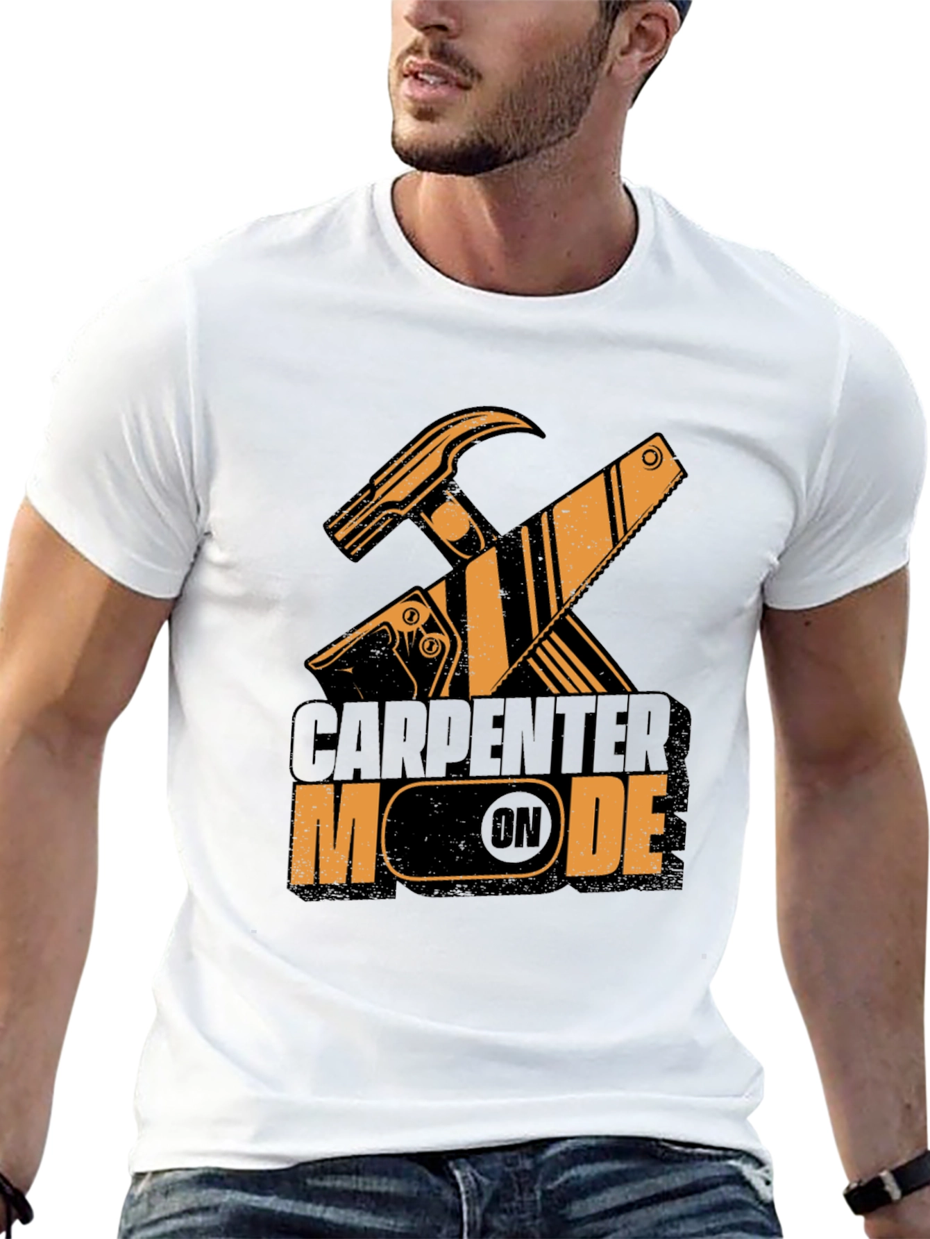 Carpenter Mode On - Black T-Shirt