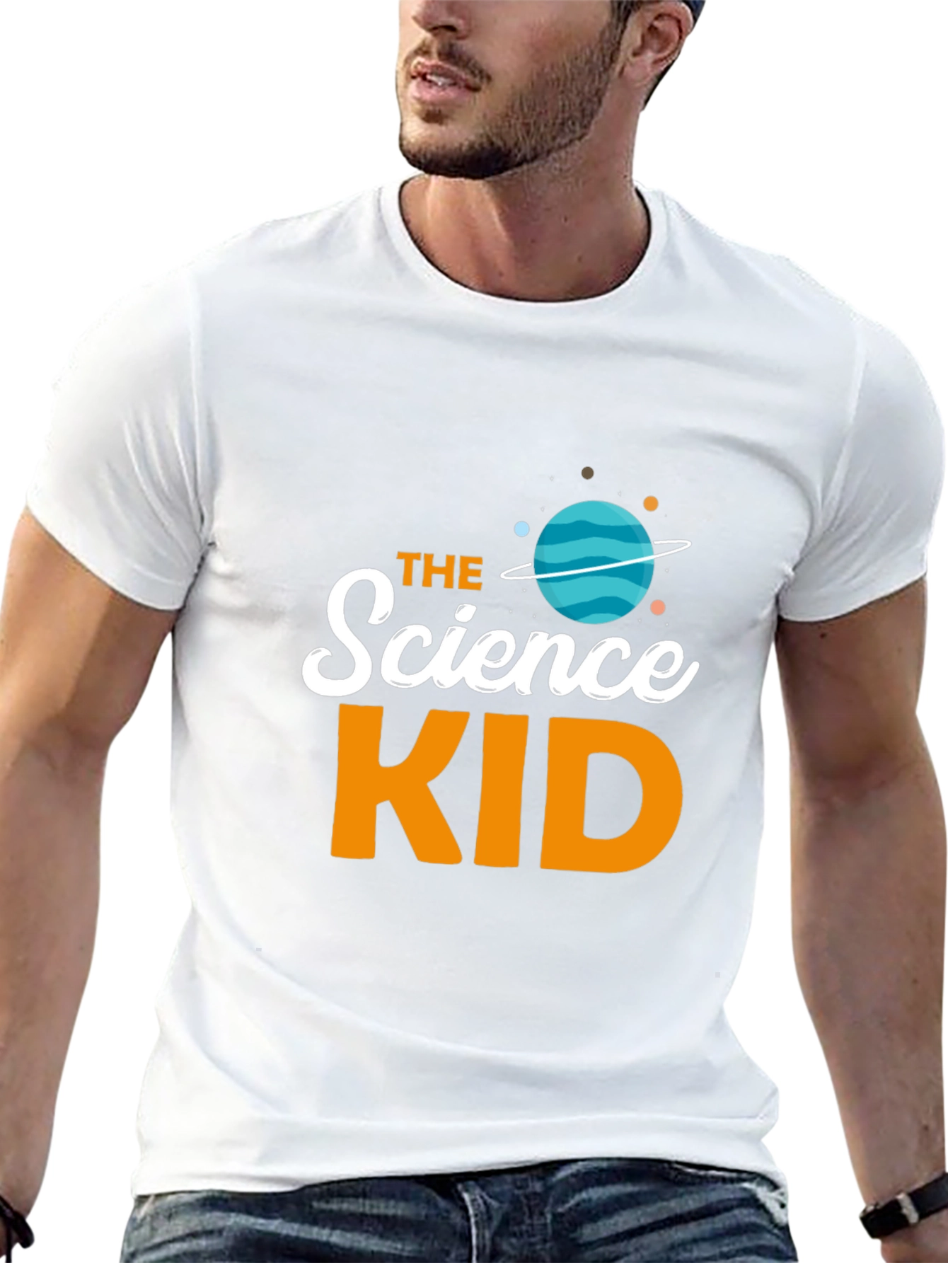 Science Kid T-Shirt - Black Planet Graphic