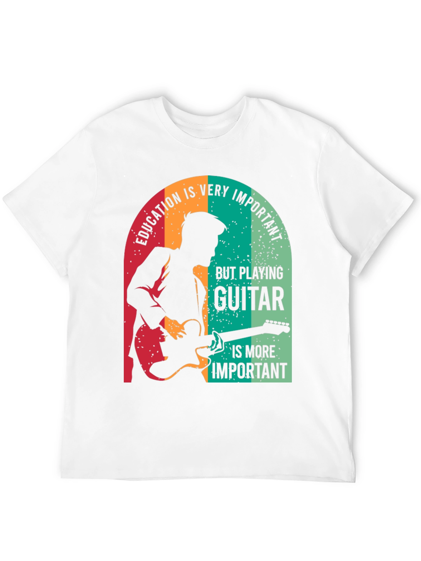 Guitar Player T-Shirt - Education vs. Music