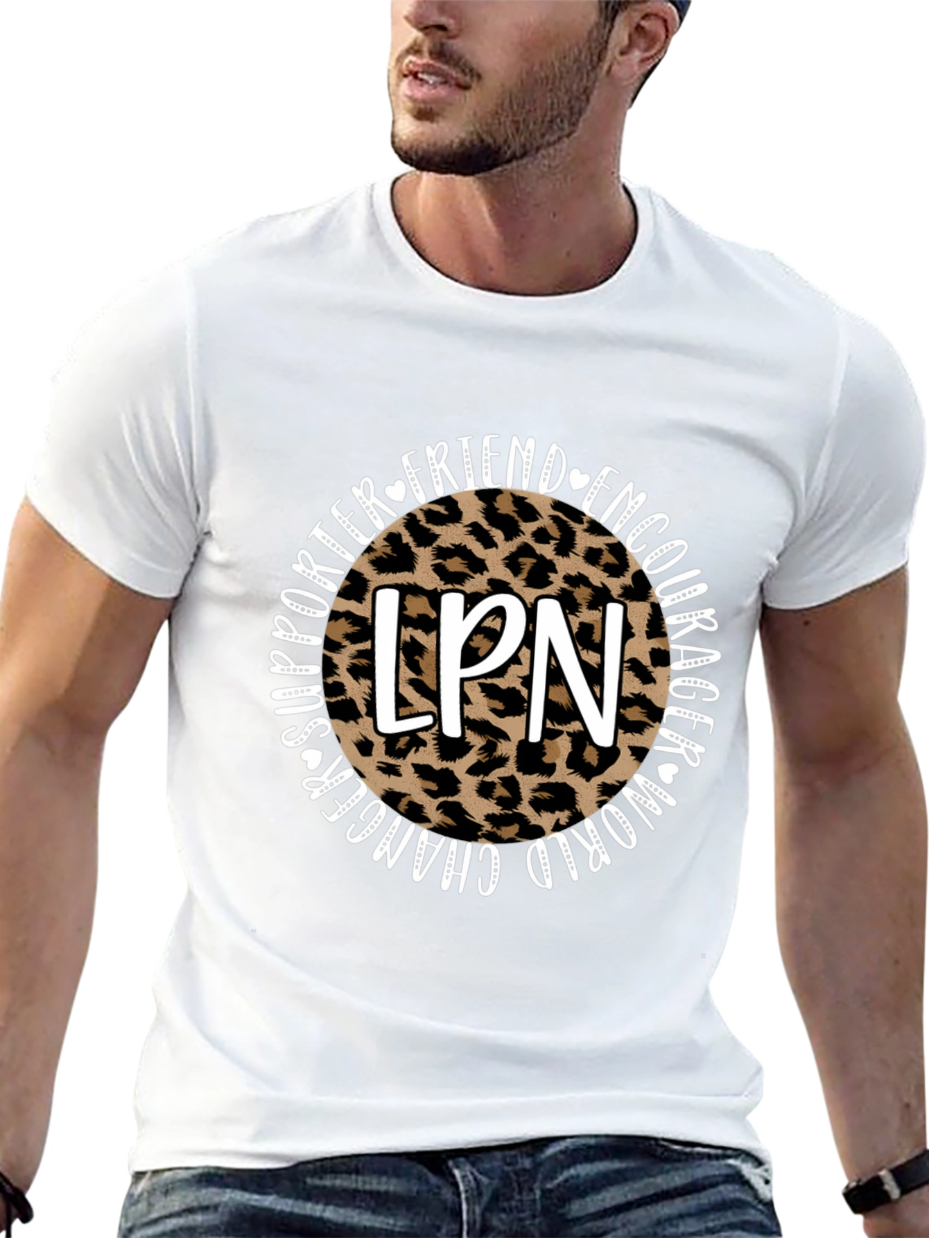 LPN Leopard Print T-Shirt - Friend Encourager Supporter