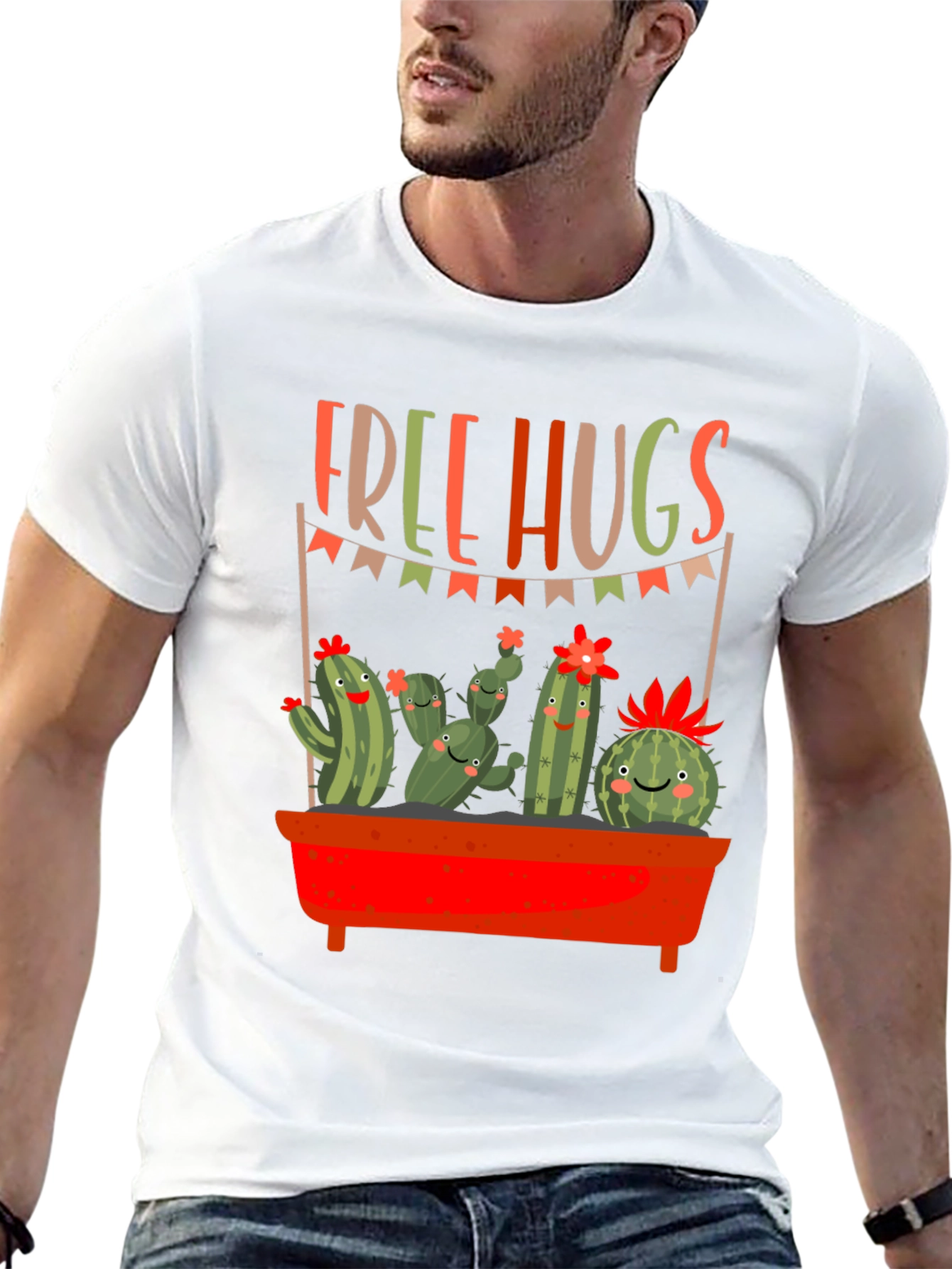 Free Hugs Cactus Graphic Tee