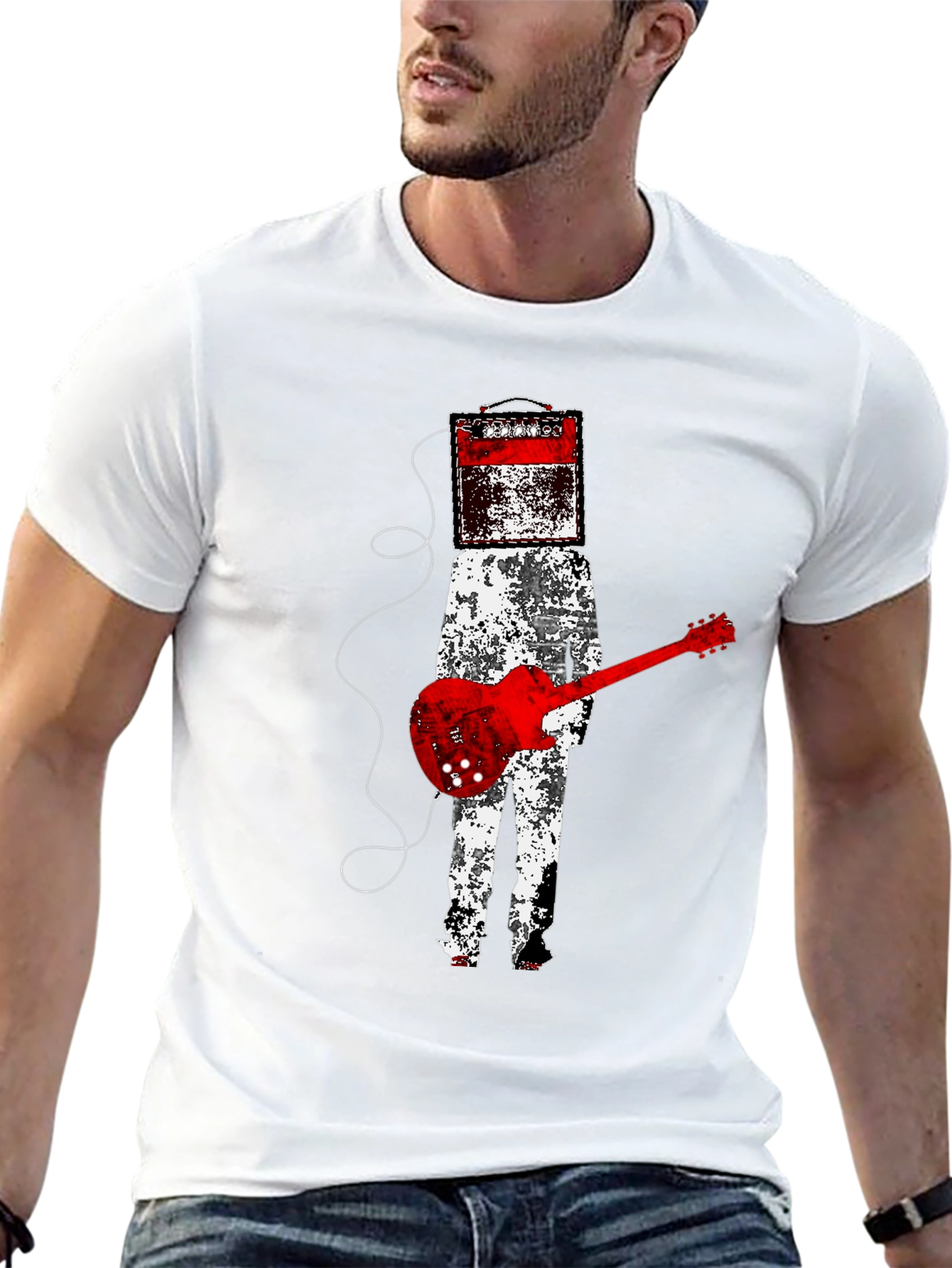 Amplified Guitar Graphic Tee - Black