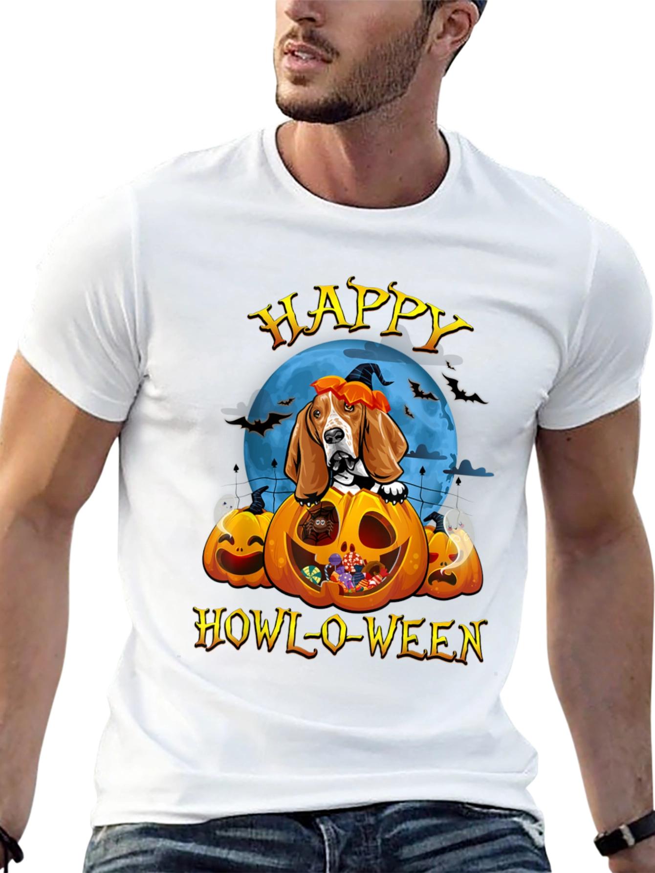 Happy Howl-O-Ween Dog T-Shirt