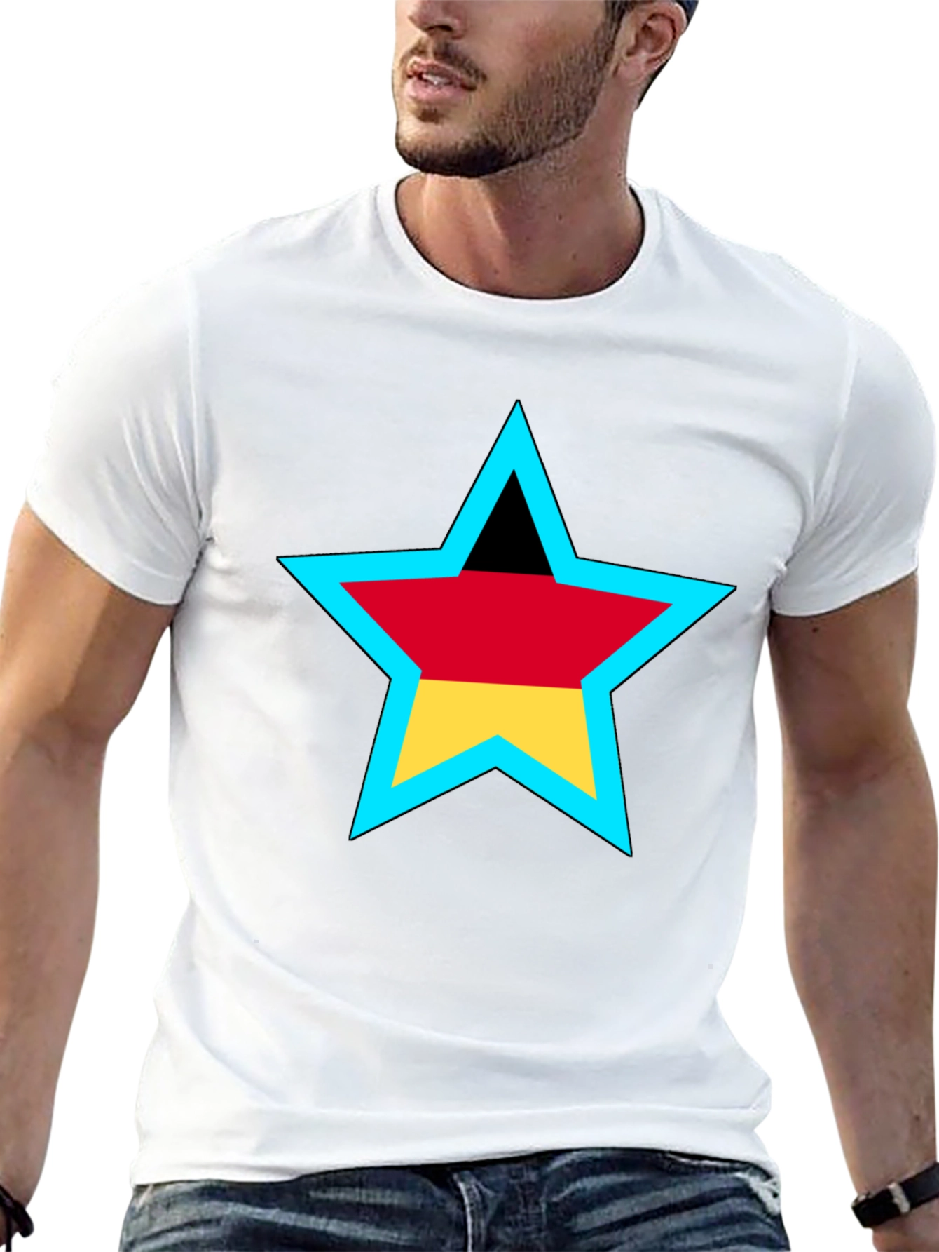 German Flag Star Graphic T-Shirt