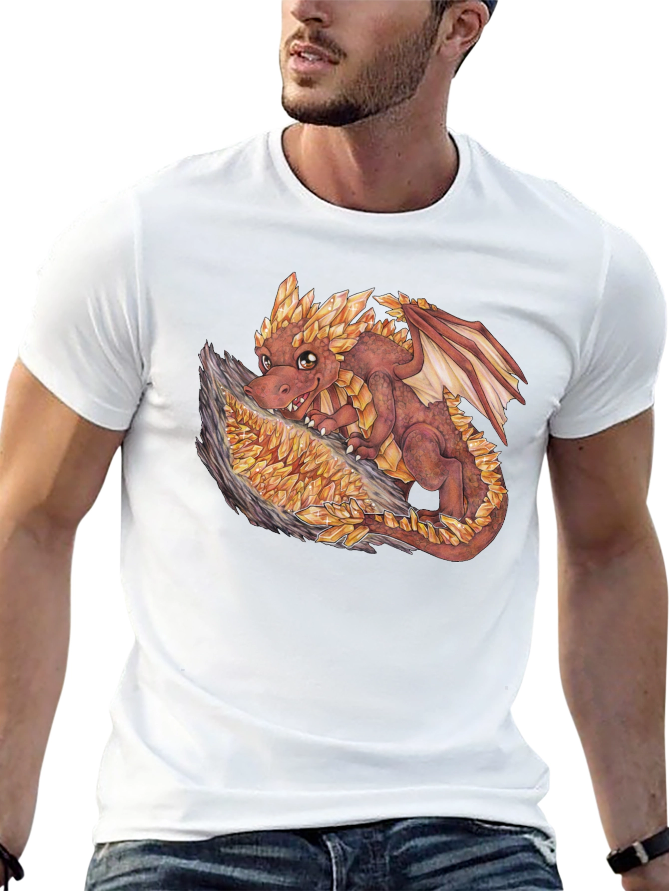 Crystal Dragon T-Shirt - Unique Graphic Tee