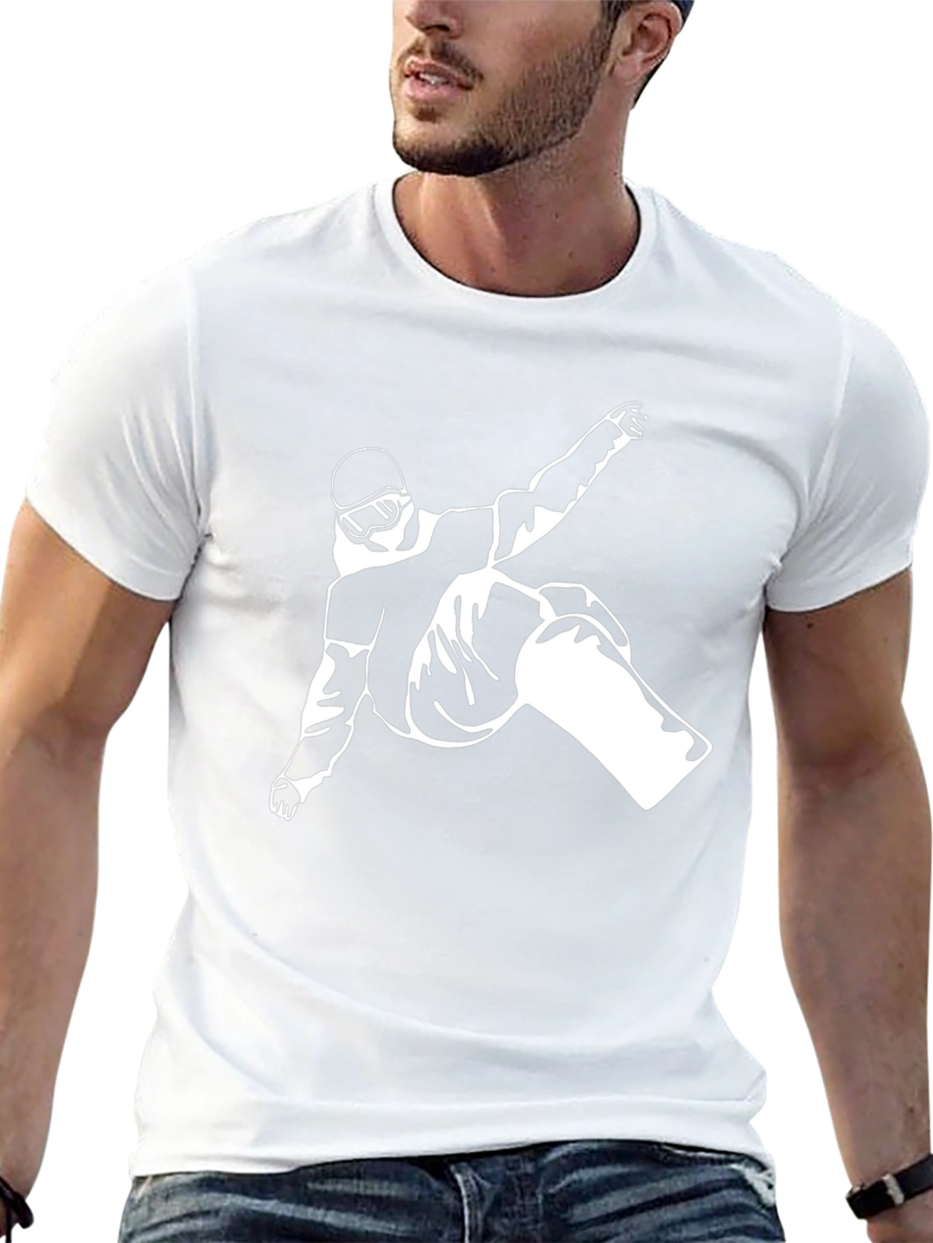 Snowboarder Graphic Black T-Shirt