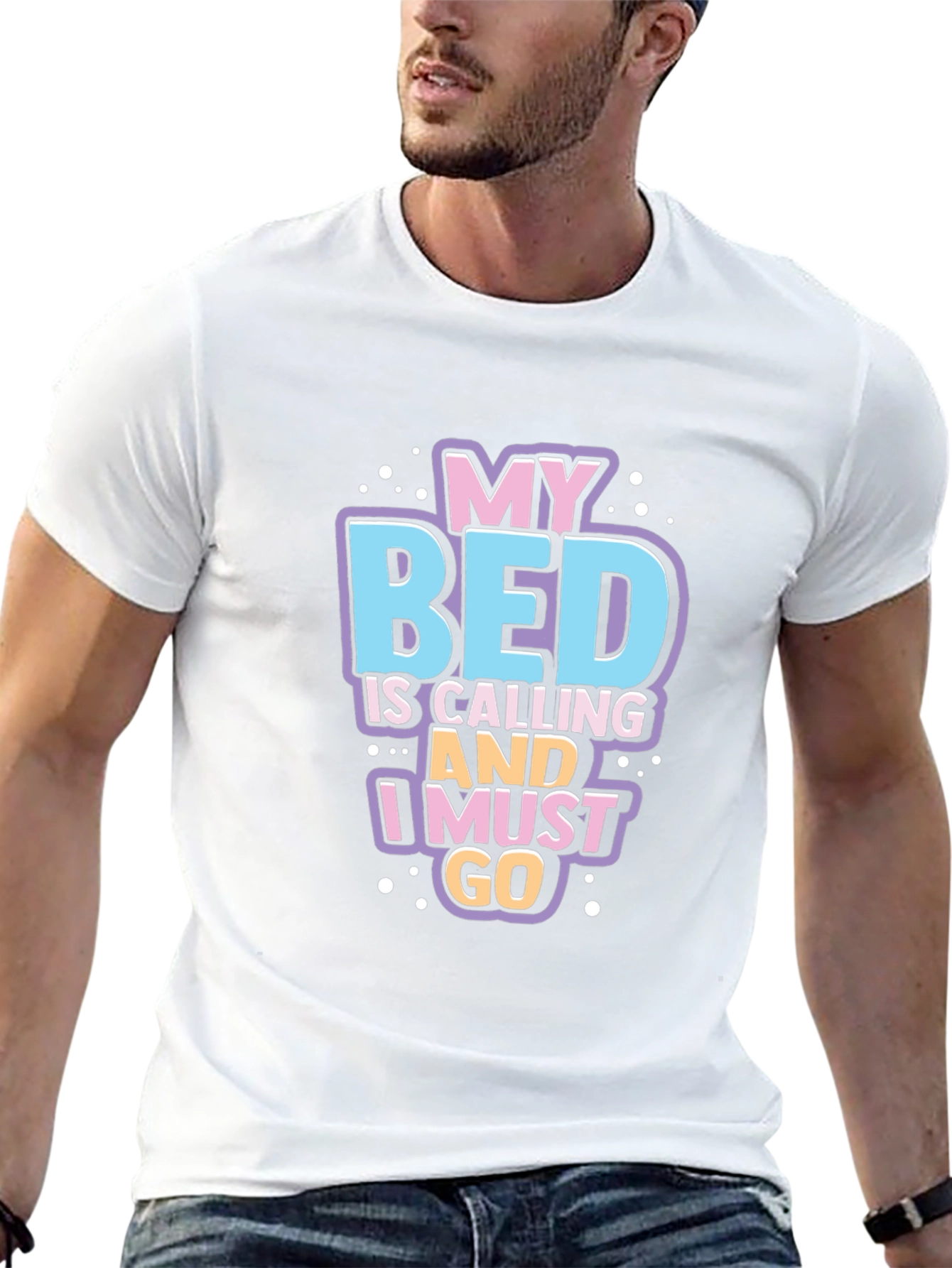 My Bed Is Calling Funny Graphic T-Shirt