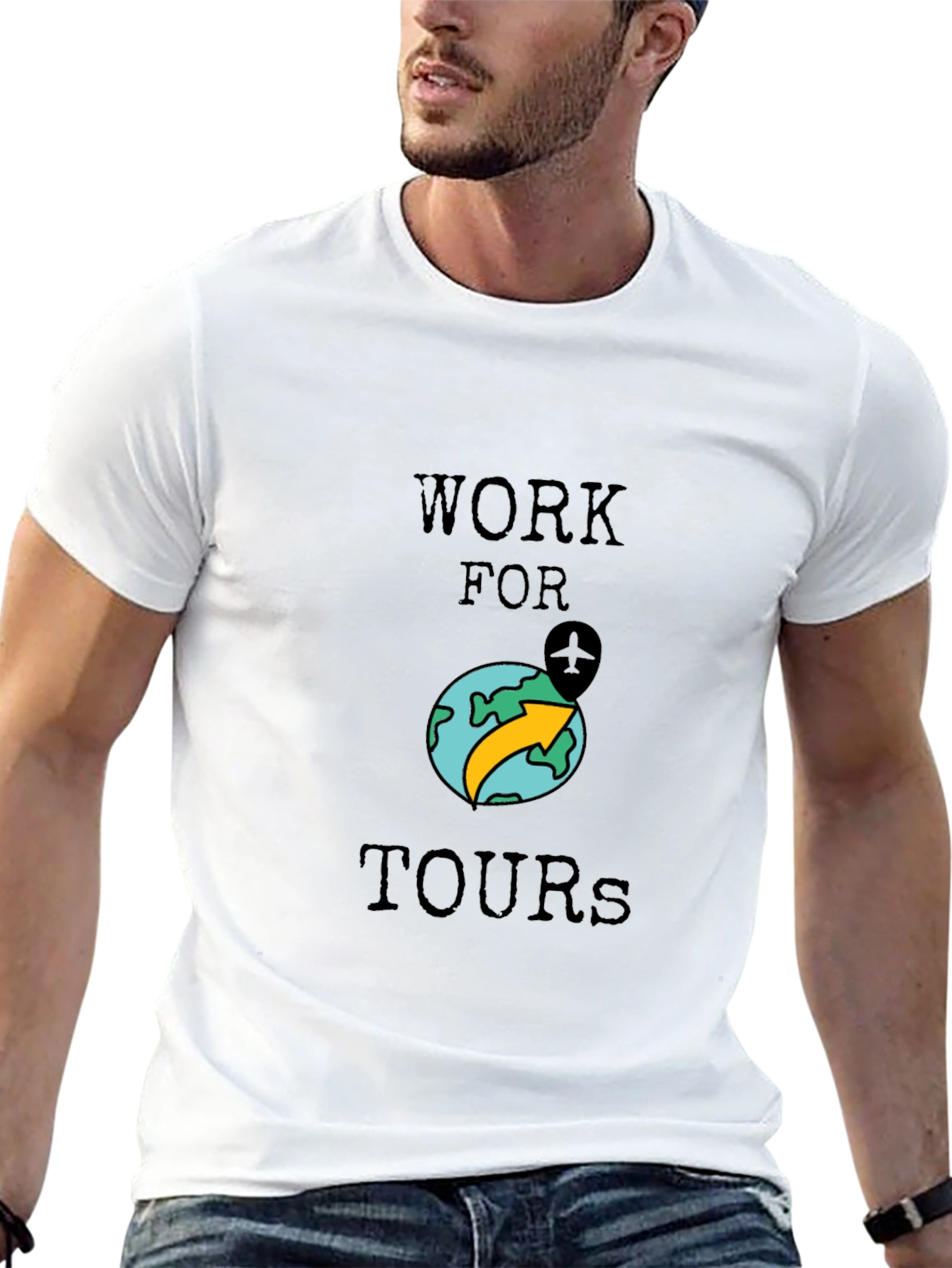 Work for Tours Graphic Tee - Black