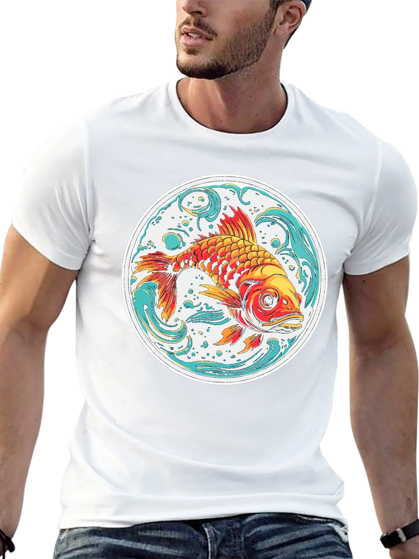 Koi Fish Graphic Tee - Unique Design