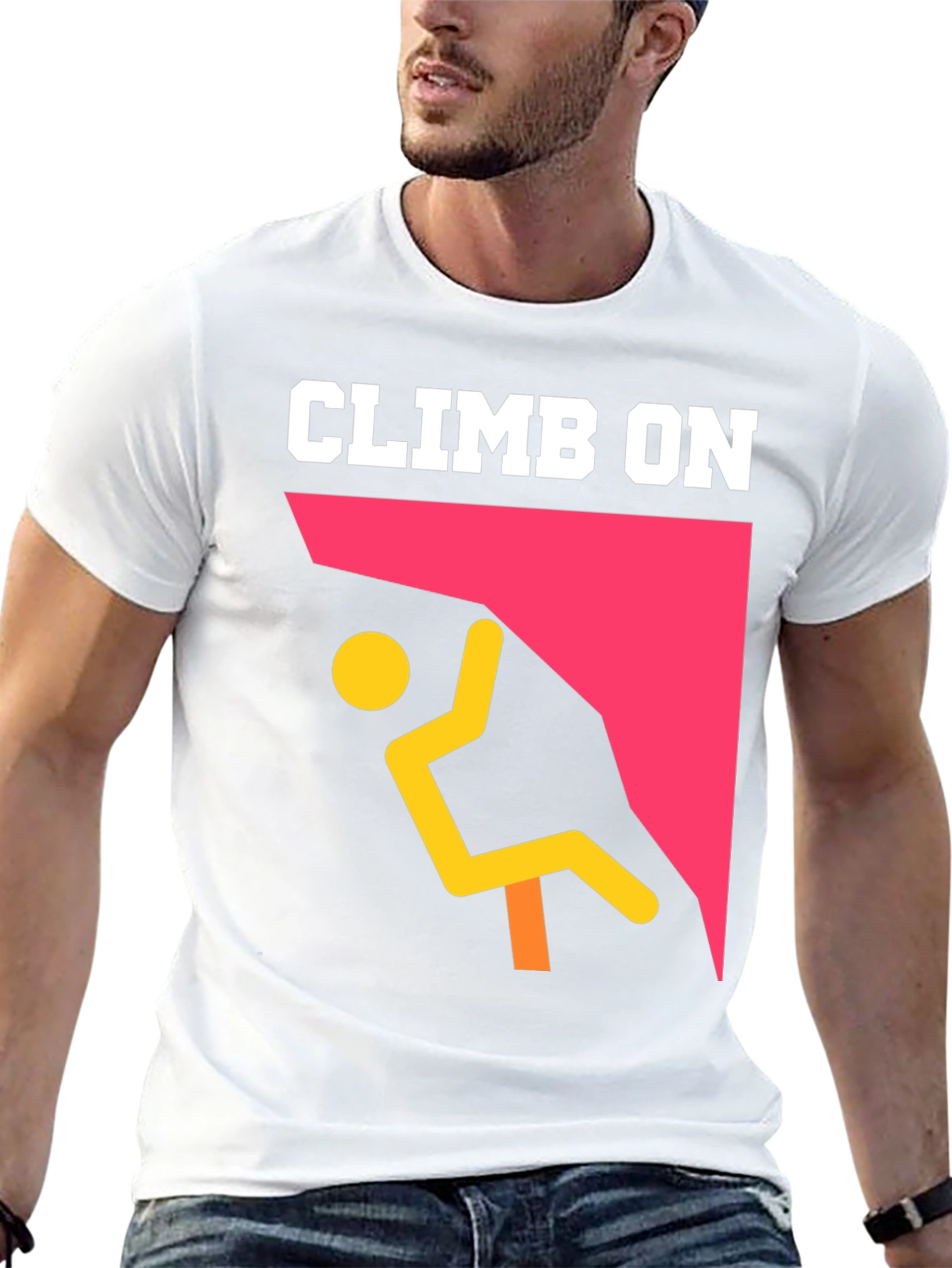 Climb On Graphic T-Shirt - Rock Climbing Tee