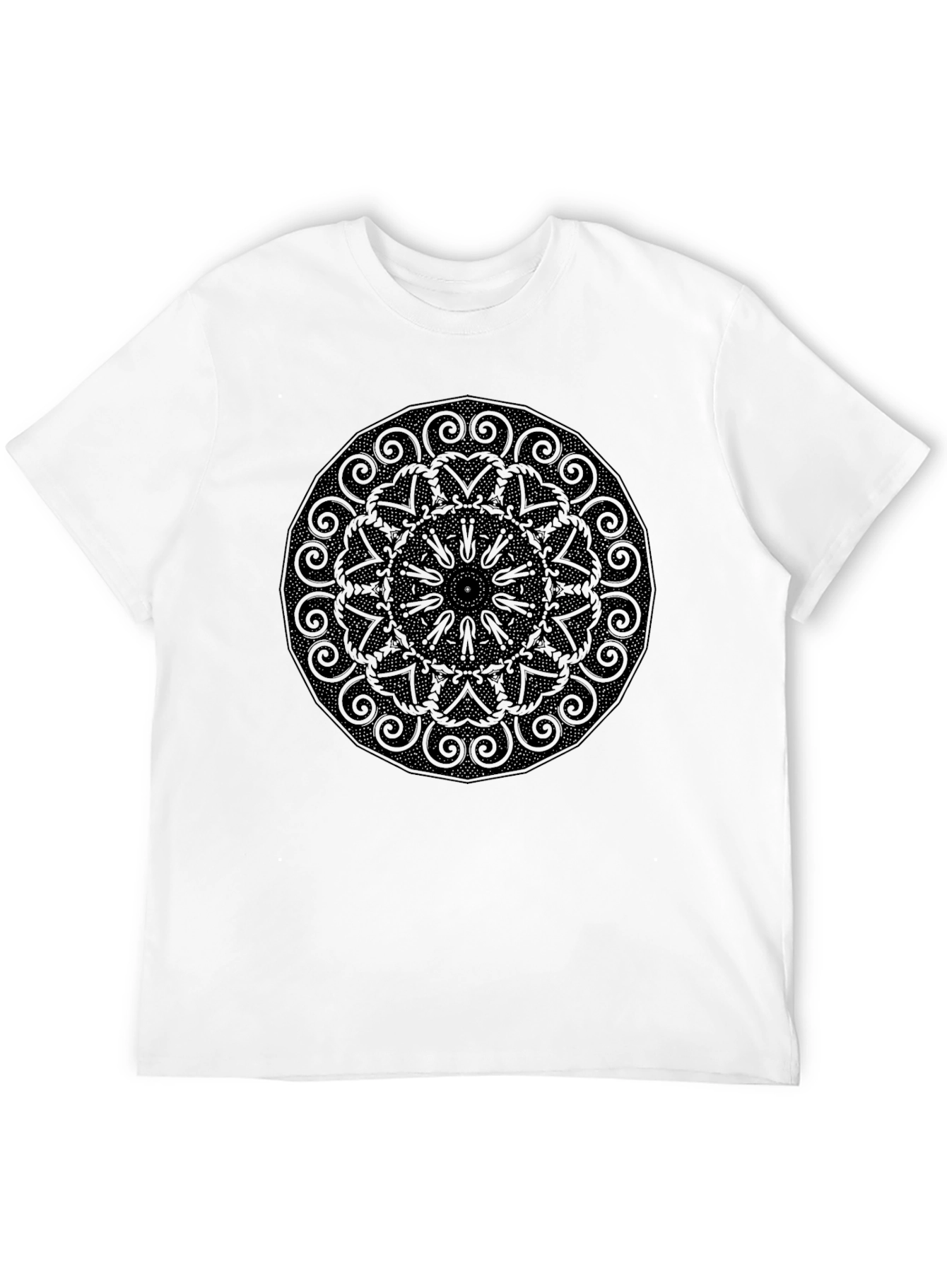 Dark Mandala Graphic Tee - Mens Casual Style