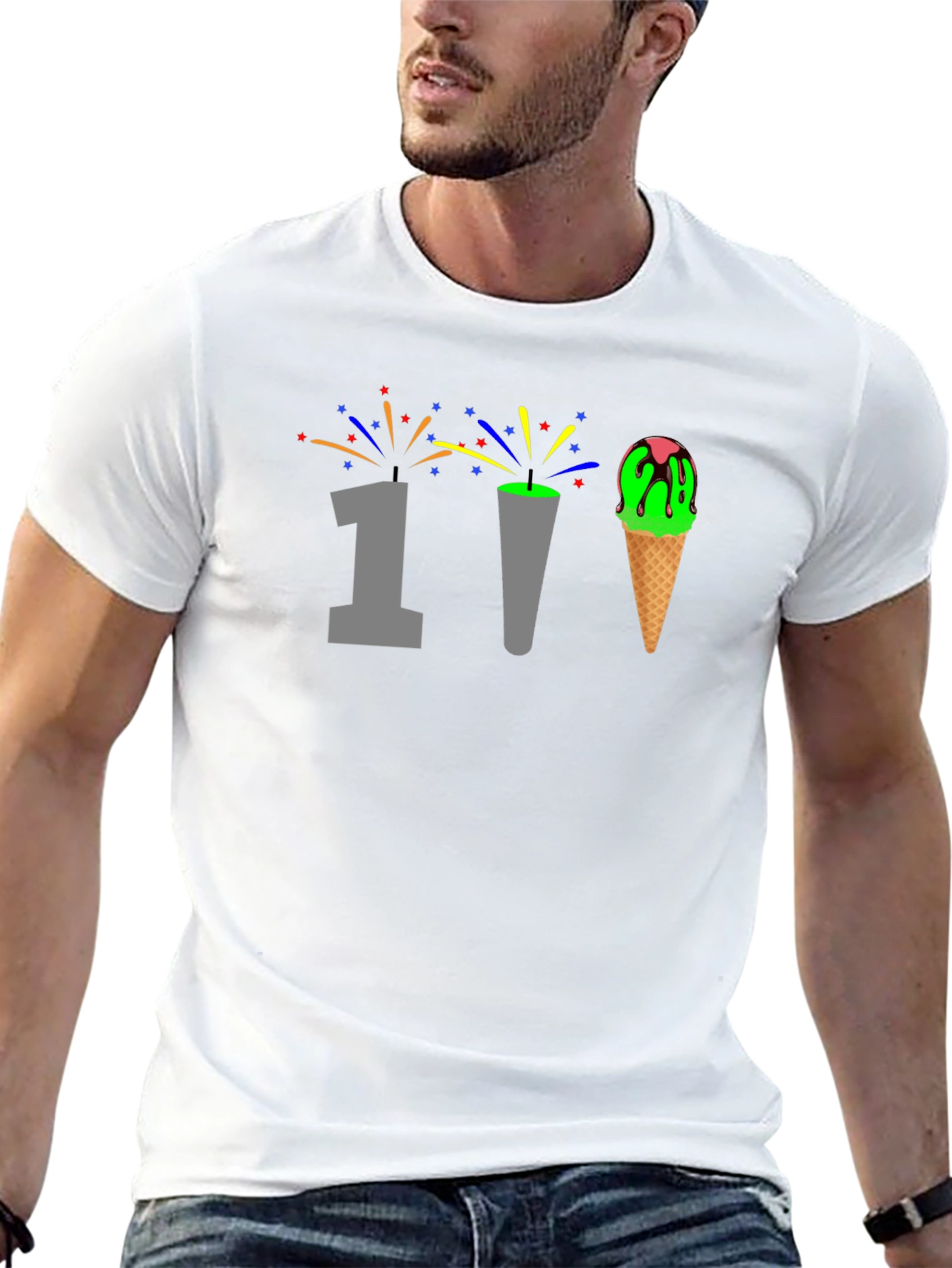 Novelty 1st Birthday Ice Cream Cone T-Shirt