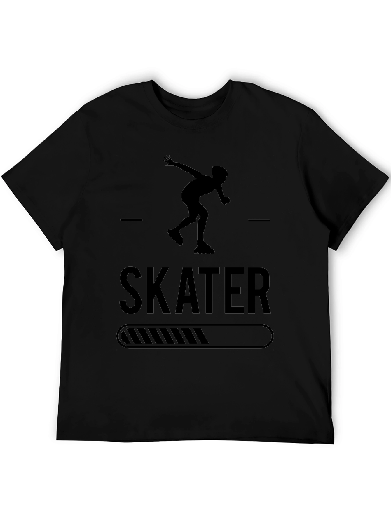 Skater Loading Black T-Shirt - Unisex Casual Tee