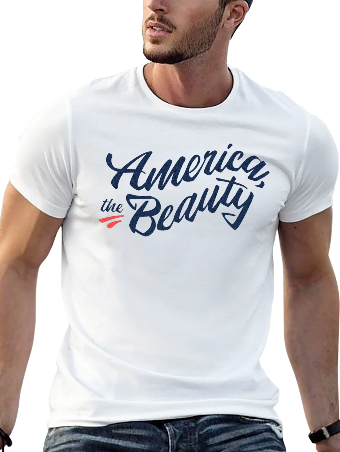 America the Beauty Graphic Tee - Patriotic Casual Wear